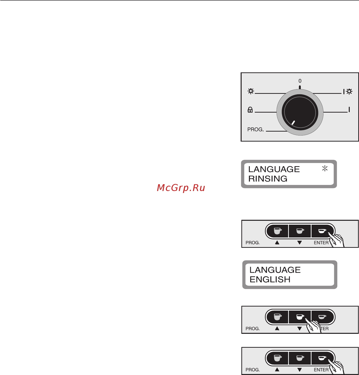 Miele CVA 620 [15/80] Выбор языка