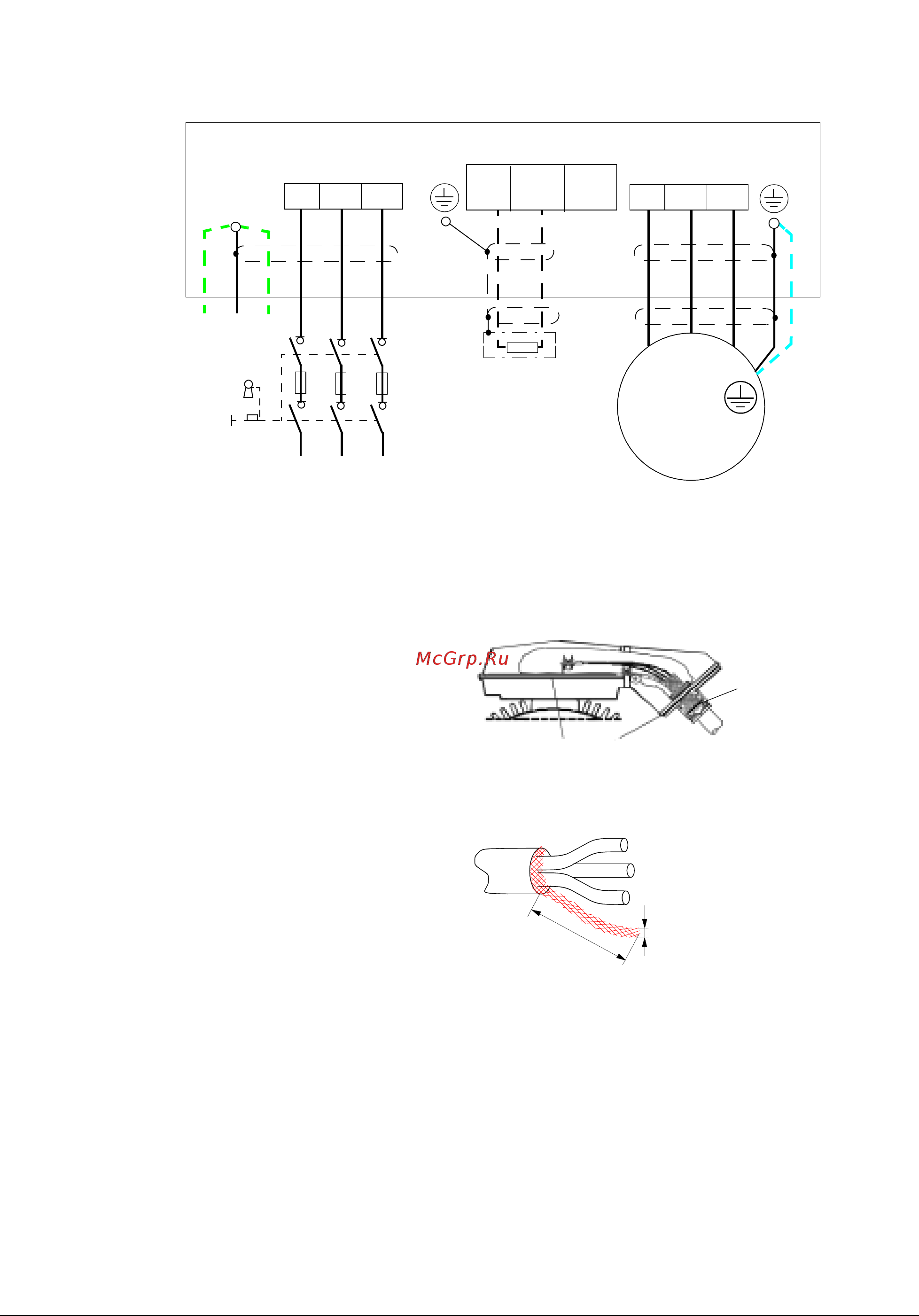 ABB ACS800-02 [48/128] Схема подключения силовых кабелей