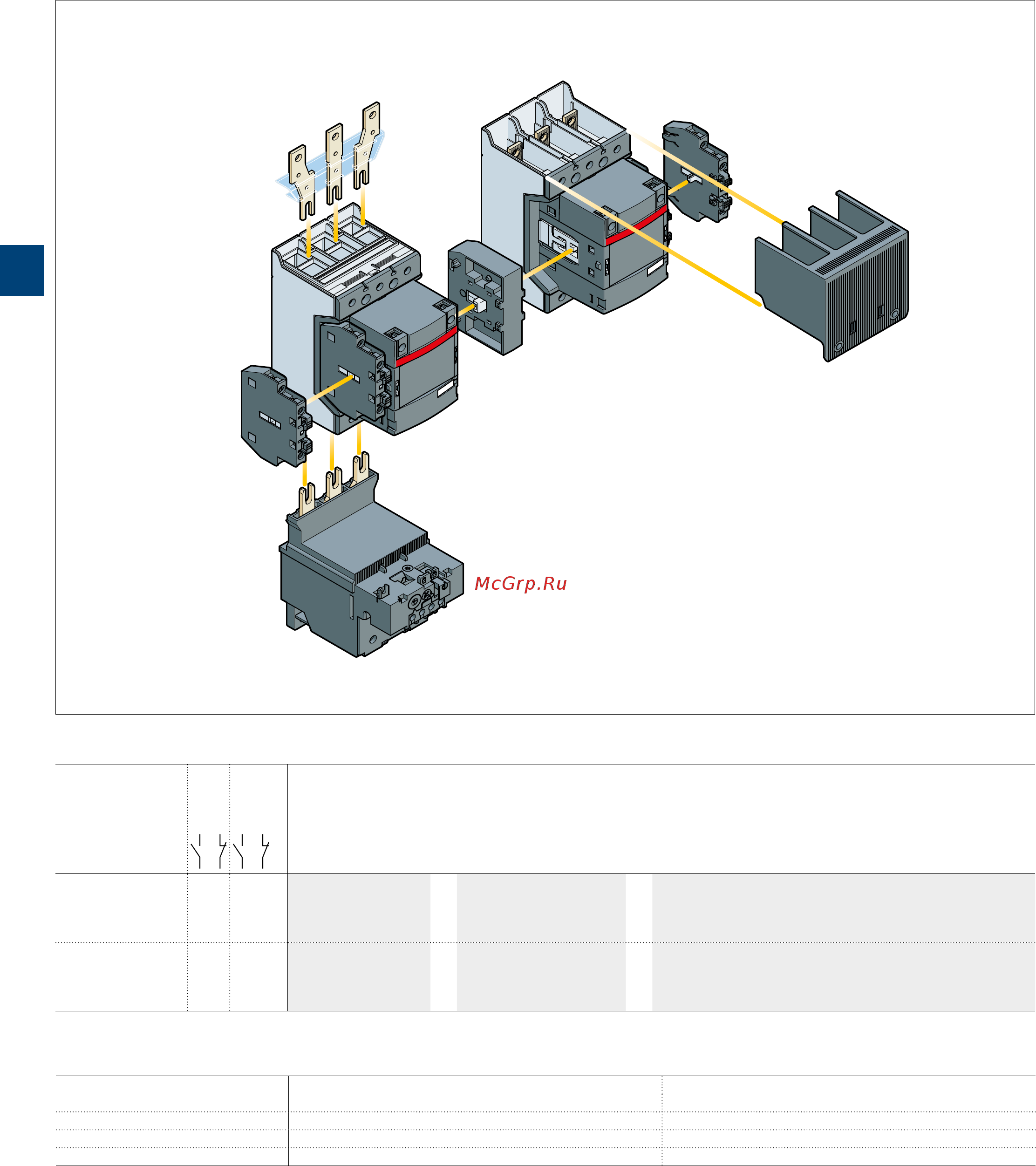 ABB ASL09-30-10-81 [120/202] Af116 af370 3 pole contactors with 1 n o 1 n c auxiliary contacts main accessories