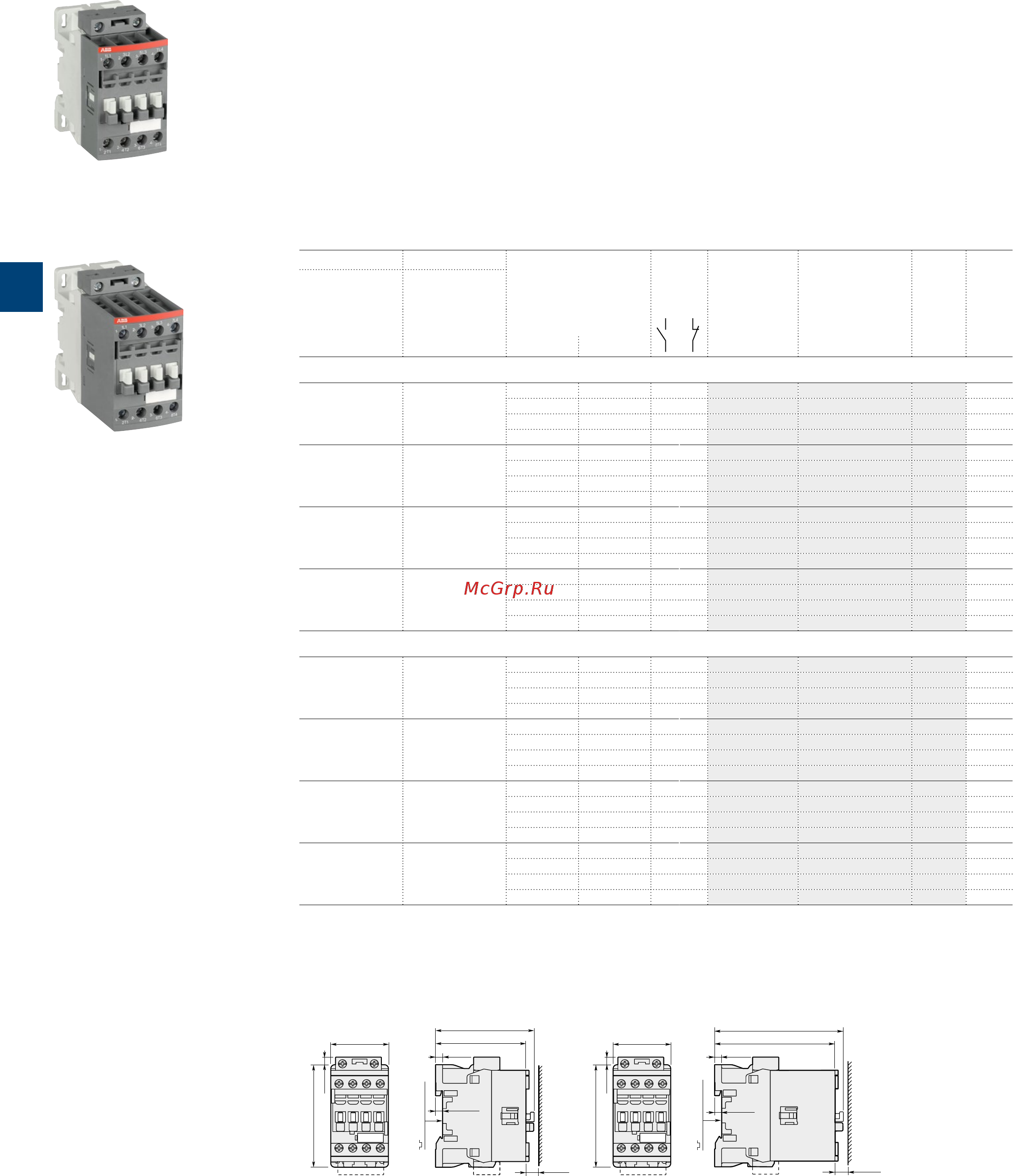 ABB ASL09-30-10-81 [130/202] Af09 af38 4 pole contactors 25 to 55 a ac 1 ac dc operated