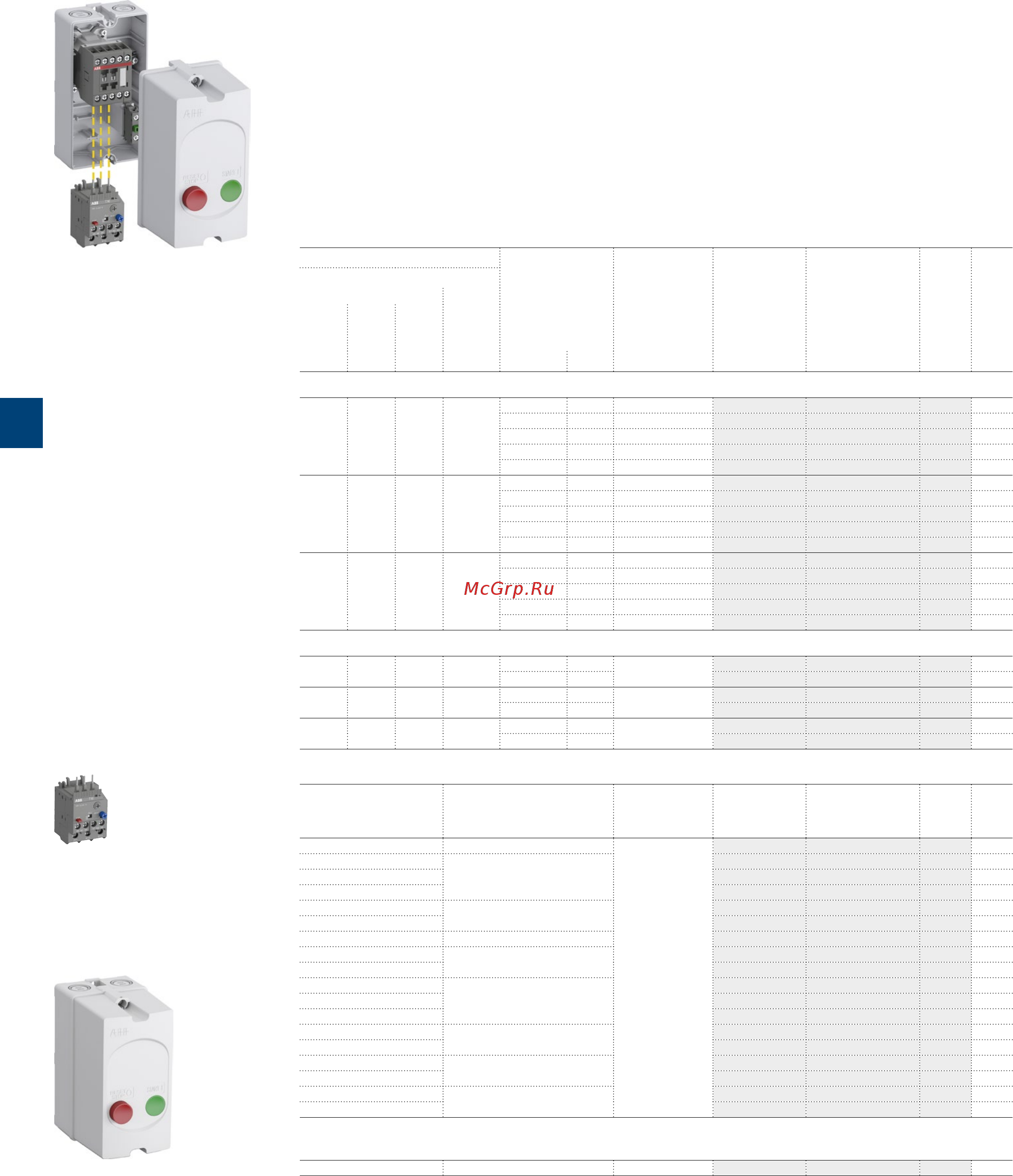 ABB ASL09-30-10-81 [170/202] Dras09 dras16 enclosed direct on line starters 4 to 7 kw protected by thermal overload relays ac or dc operated