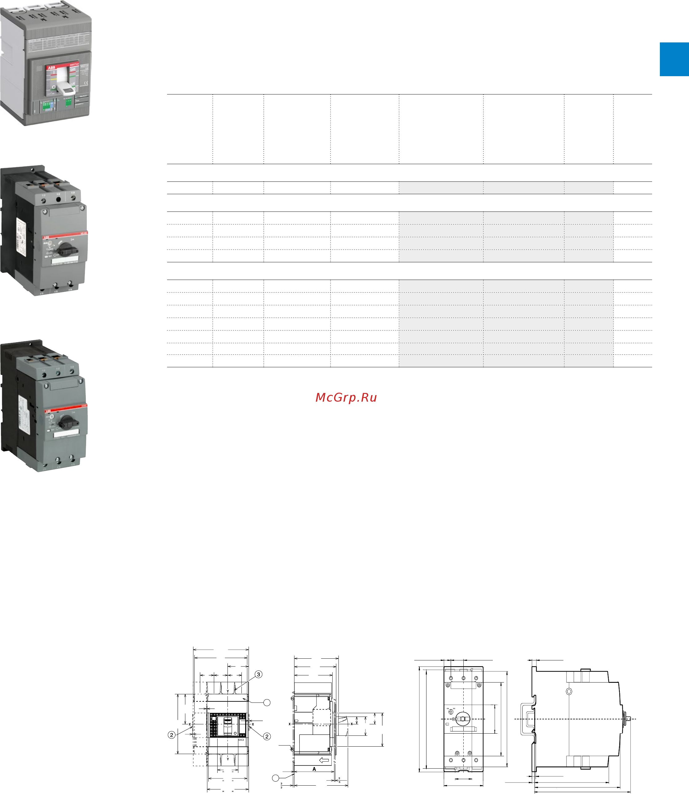 ABB ASL09-30-10-81 [31/202] Ms5100 ms495 ms497 manual motor starters 22 to 100 a with thermal and electromagnetic protection