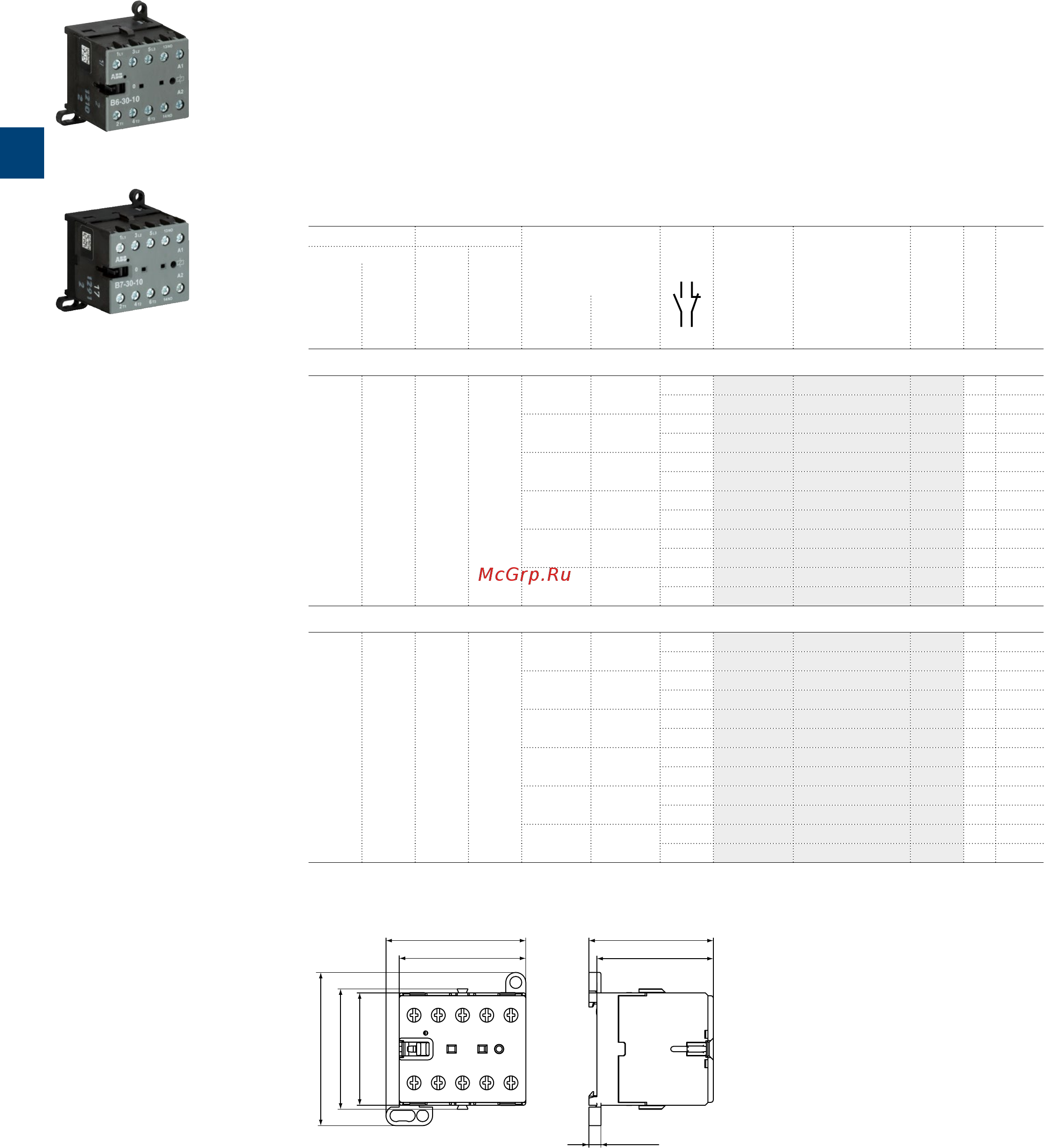 ABB ASL09-30-10-81 [42/202] B6 b7 3 pole mini contactors with screw terminals 4 to 5 kw ac operated