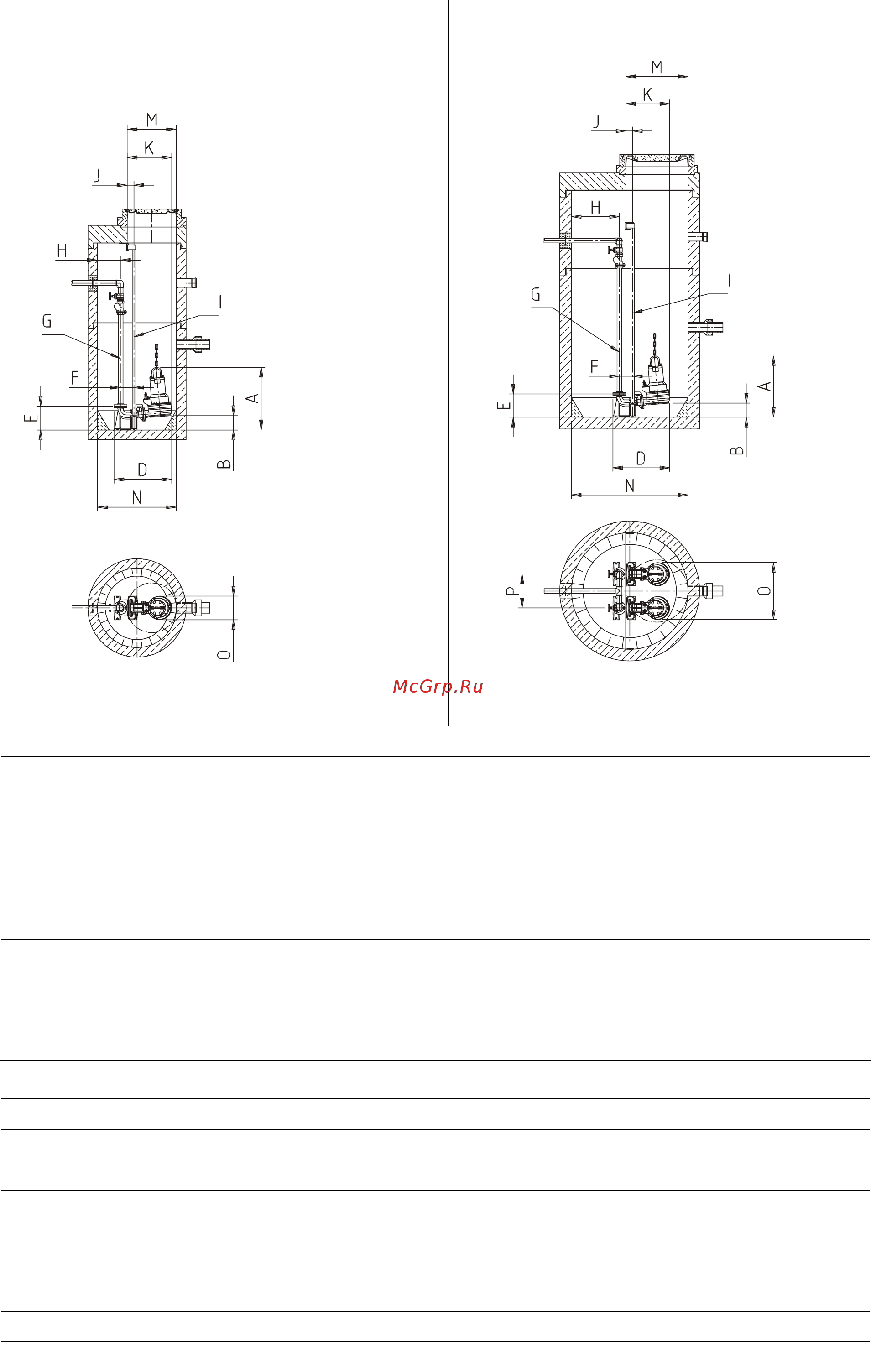 Homa Barracuda GRP 26 D [25/36] Schachtinstallation mit kupplungssystem 14 submerged installation with auto coupling 14 installatie met automatische koppeling einzelstation single station enkel pompstation