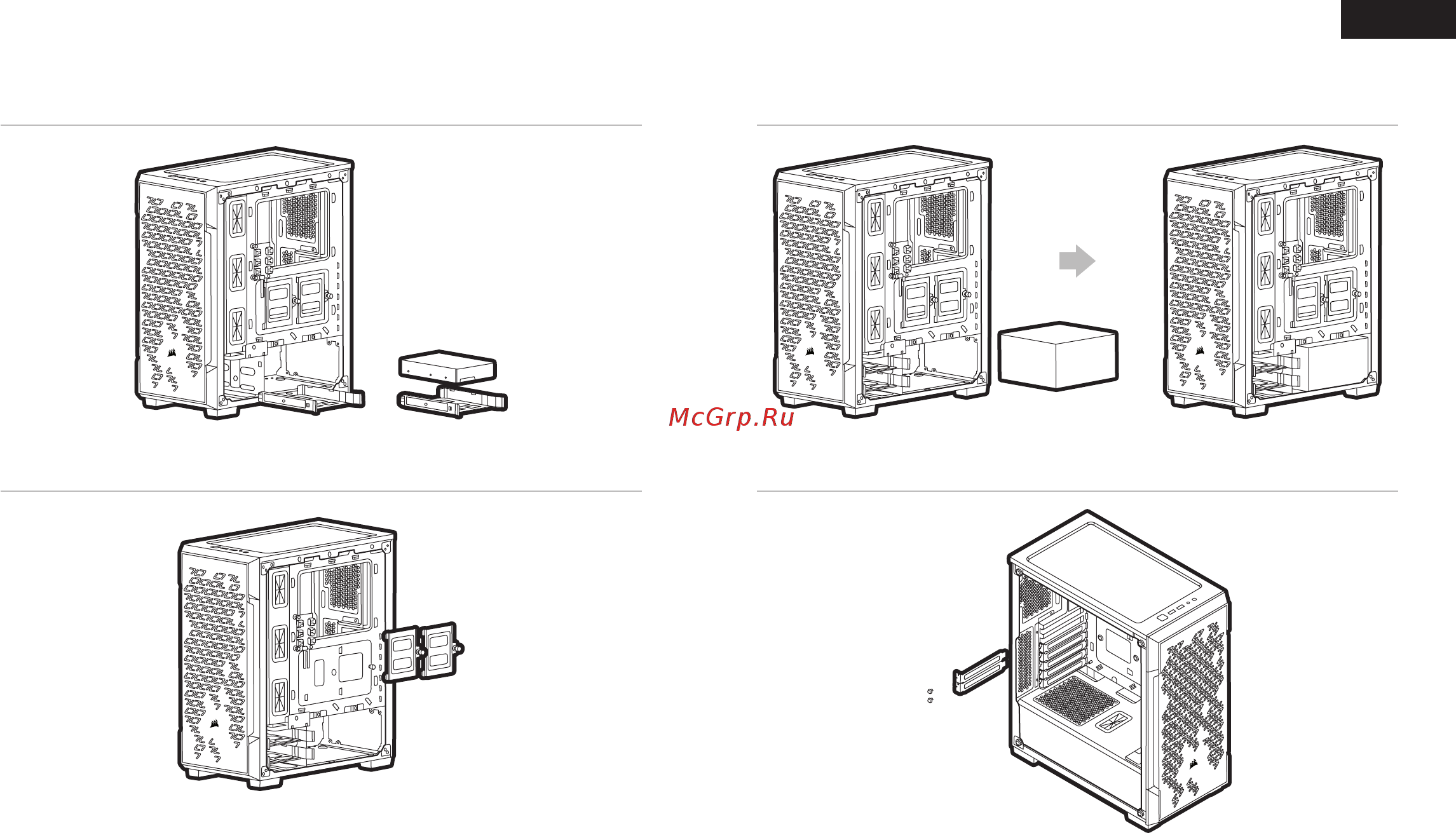Corsair iCUE 220T RGB Airflow White (CC-9011174-WW) Инструкция по эксплуатации онлайн [5/54] 453993