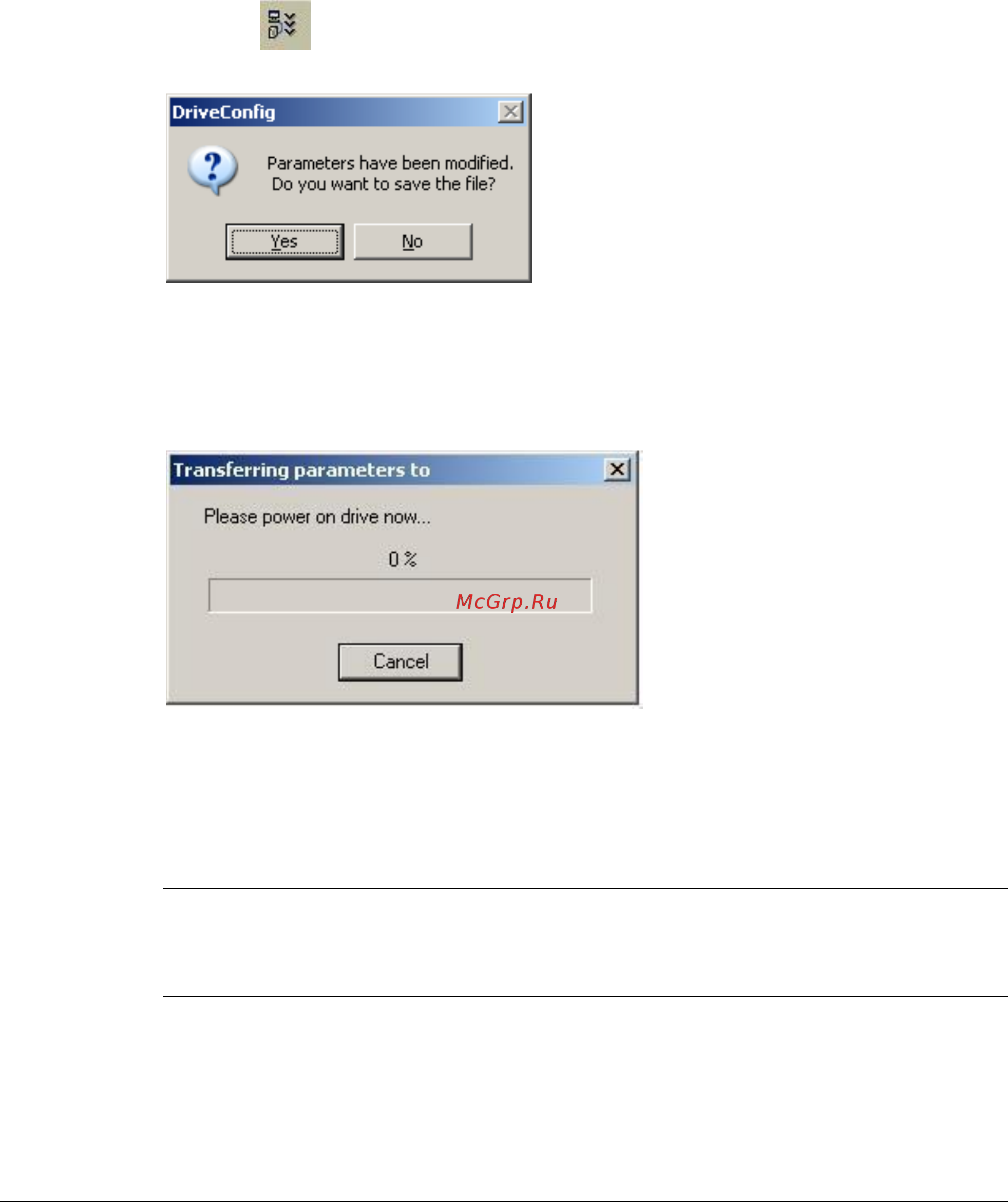 ABB ACS55-01E-01A4-2 [27/55] To transfer the parameter file to the drive