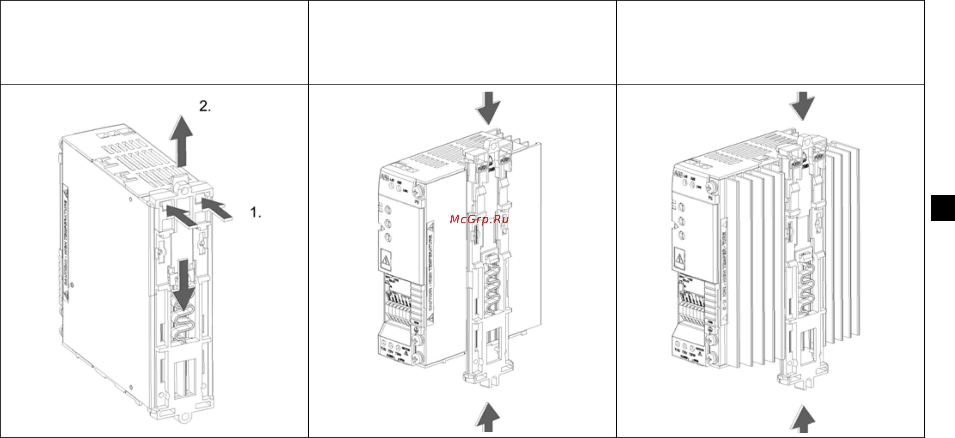 ABB ACS55-01N-01A4-2 [113/268] Montage et démontage du clip de fixation sur paroi
