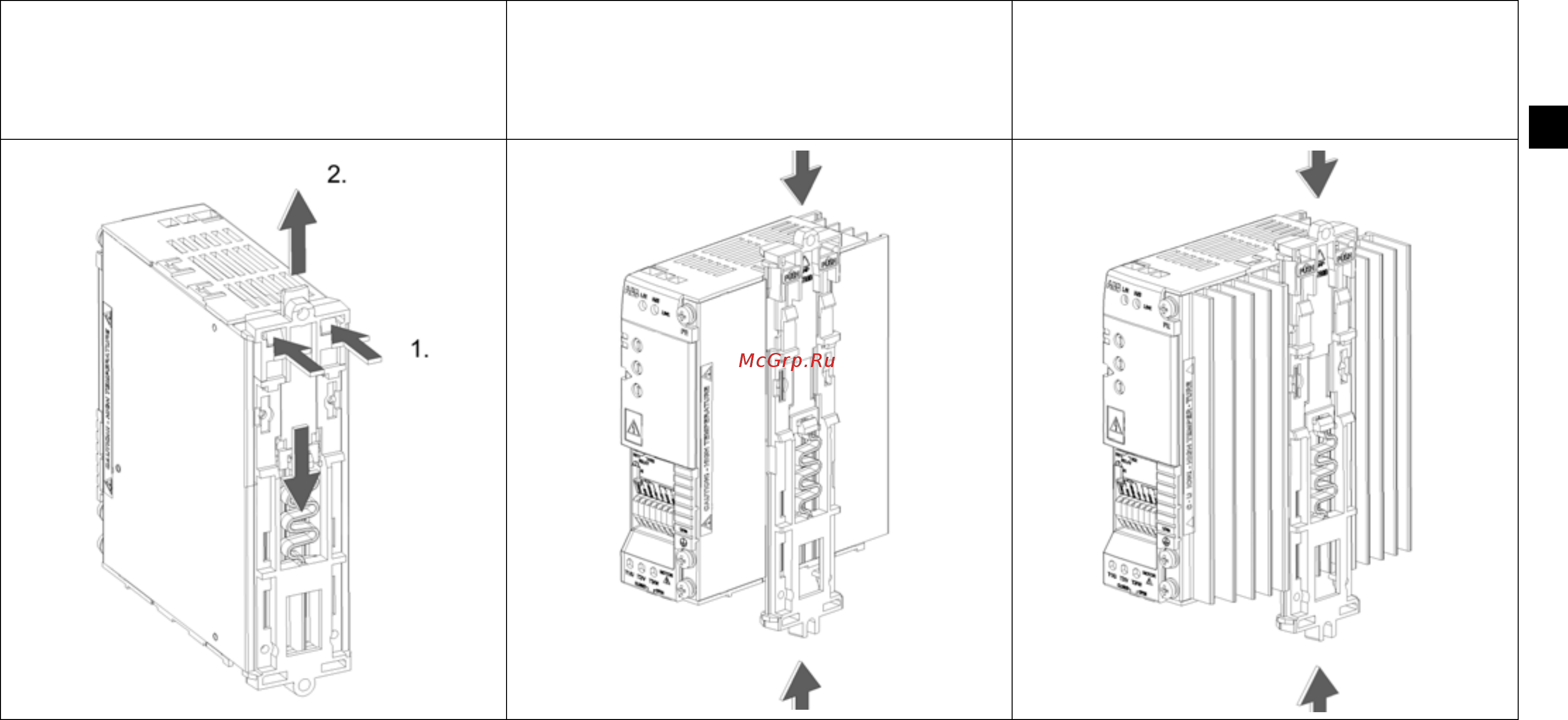 ABB ACS55-01N-02A2-1 [13/268] Attaching and detaching the wall mounting clip