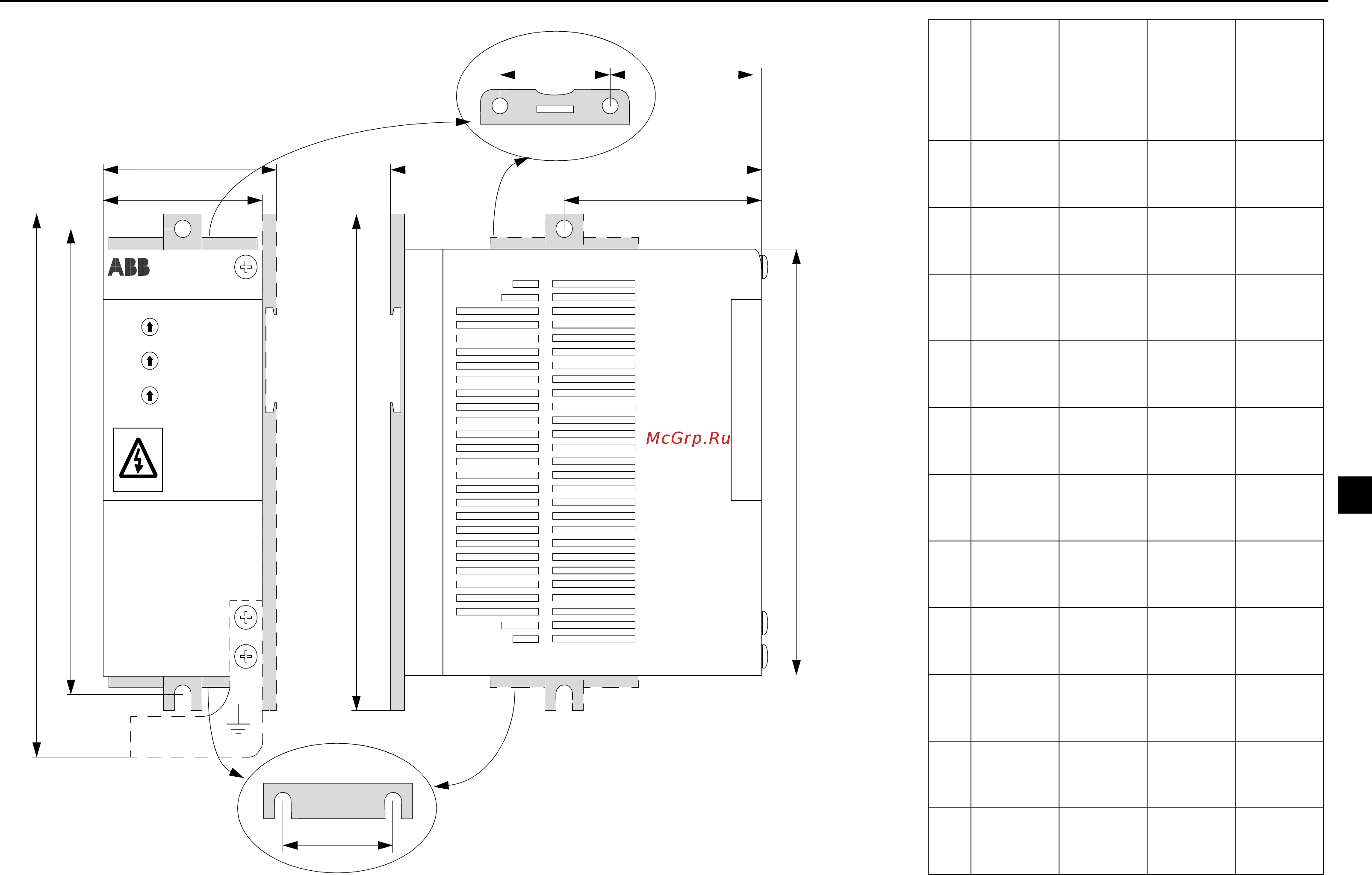 ABB ACS55-01N-01A4-2 [151/268] Afmetingen