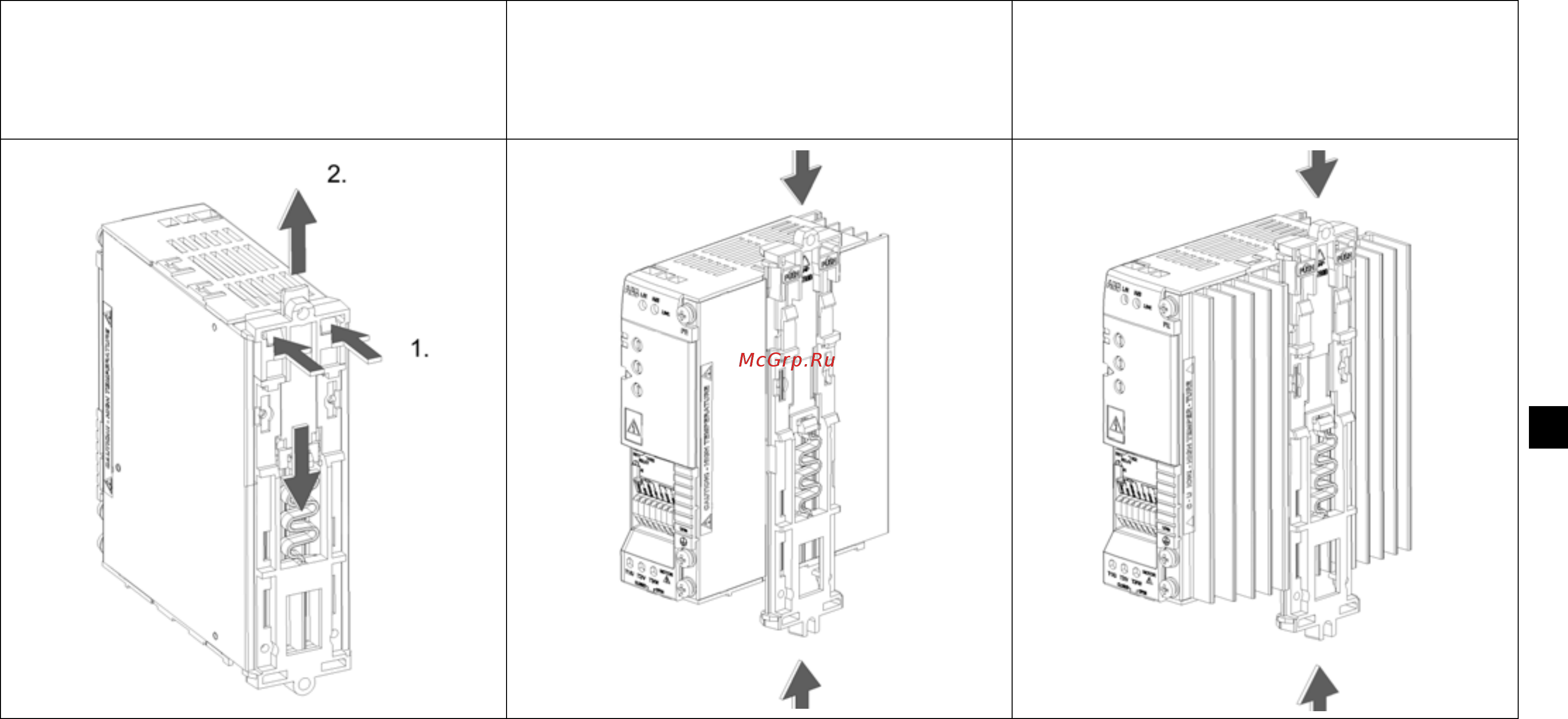 ABB ACS55-01N-01A4-2 [153/268] Bevestigen en losmaken van de wandmontagebeugel
