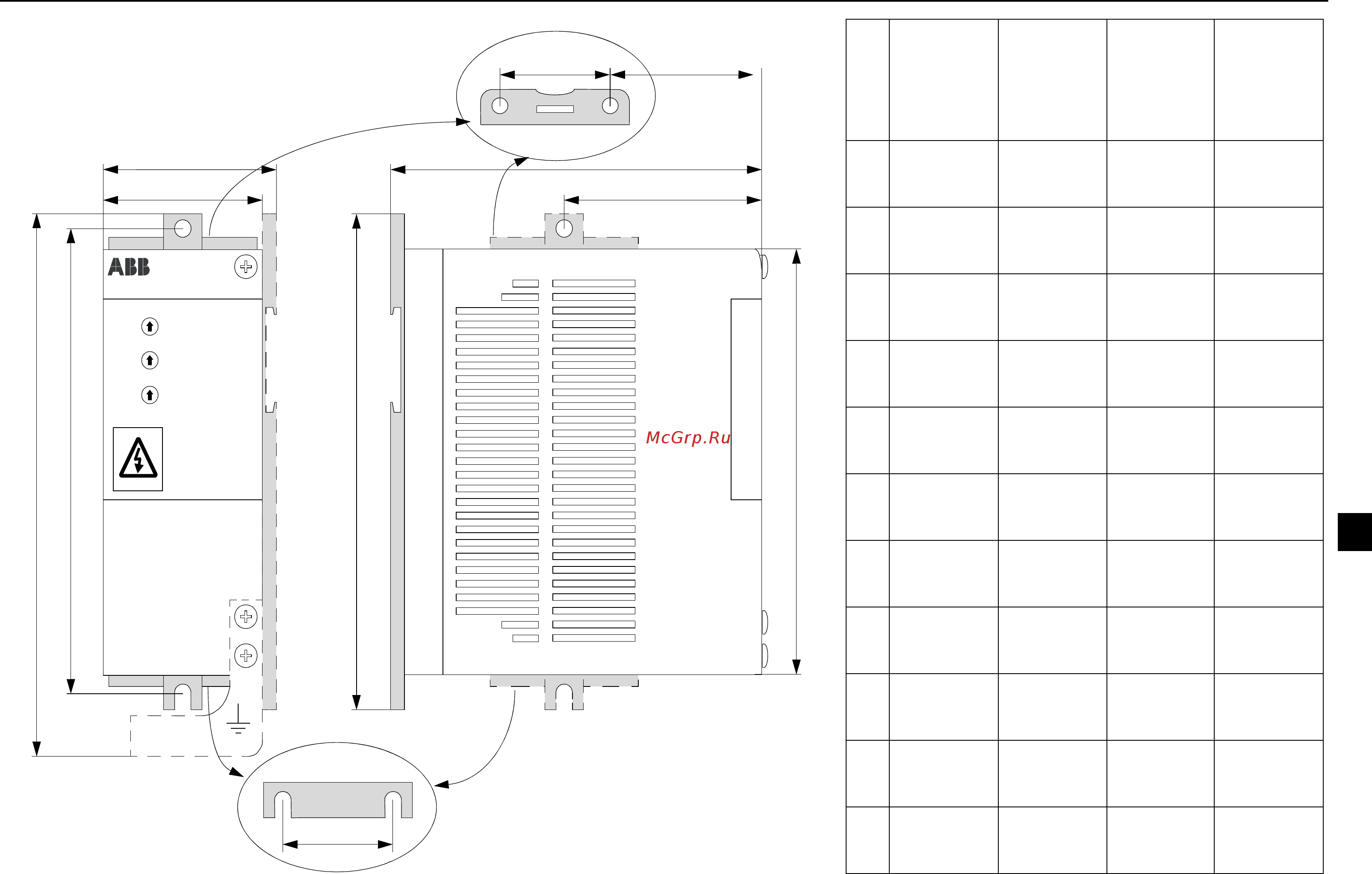 ABB ACS55-01N-01A4-2 [171/268] Dimensões