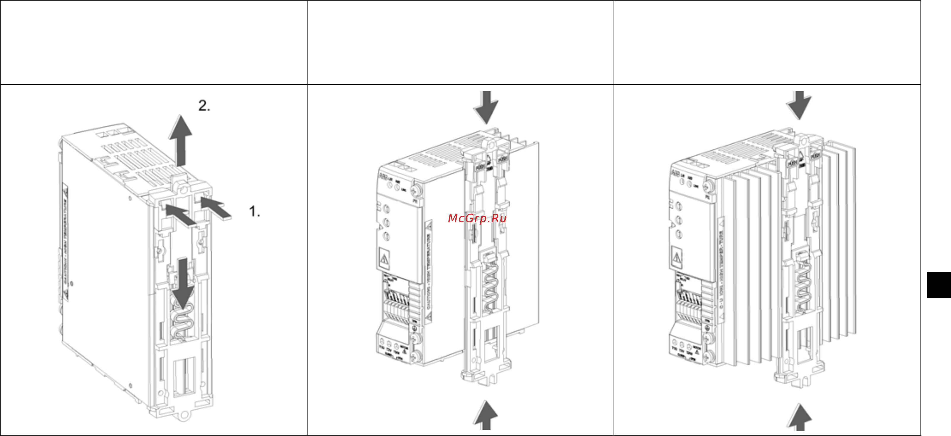ABB ACS55-01E-07A6-2 [173/268] Fixar e libertar o clip de montagem mural