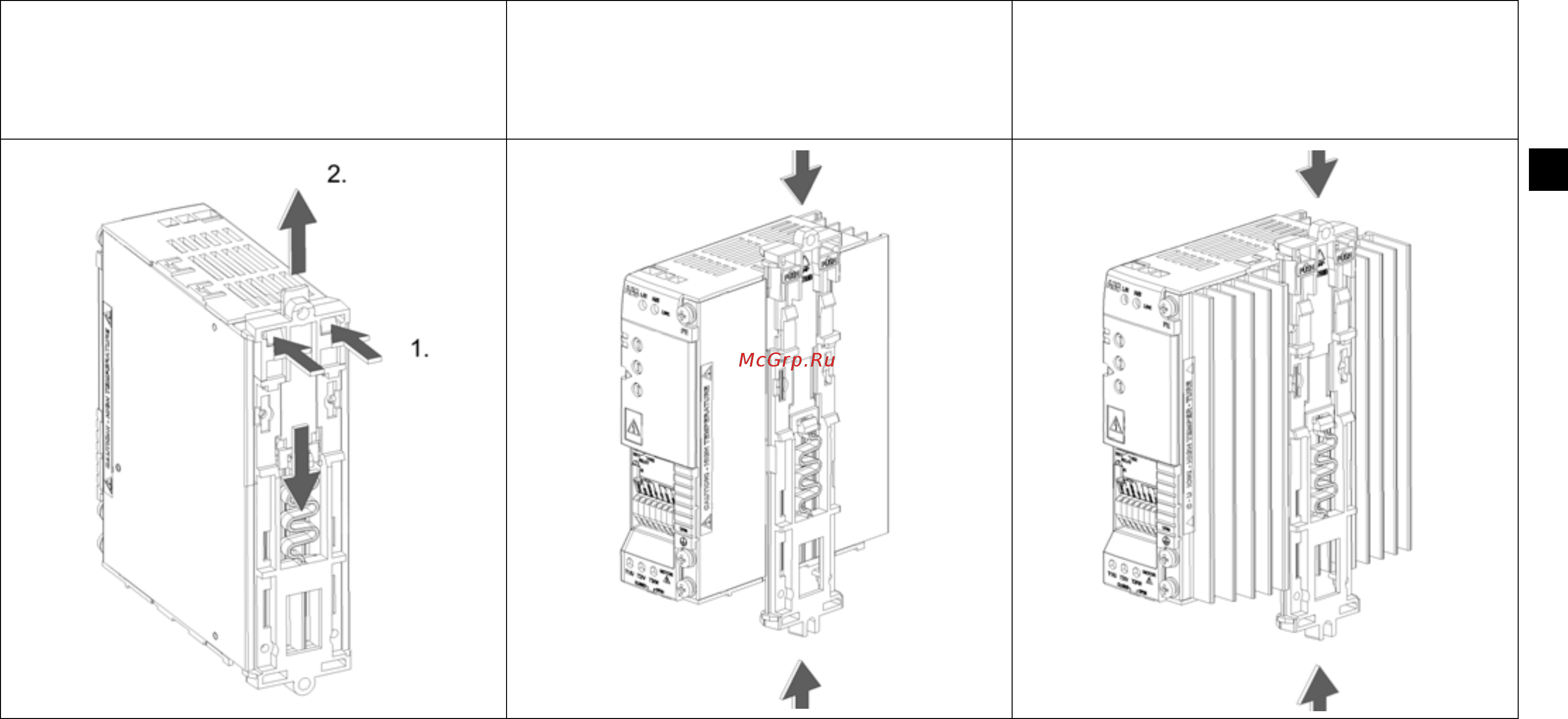 ABB ACS55-01N-01A4-2 [33/268] Montering og demontering af vægmontageklemme