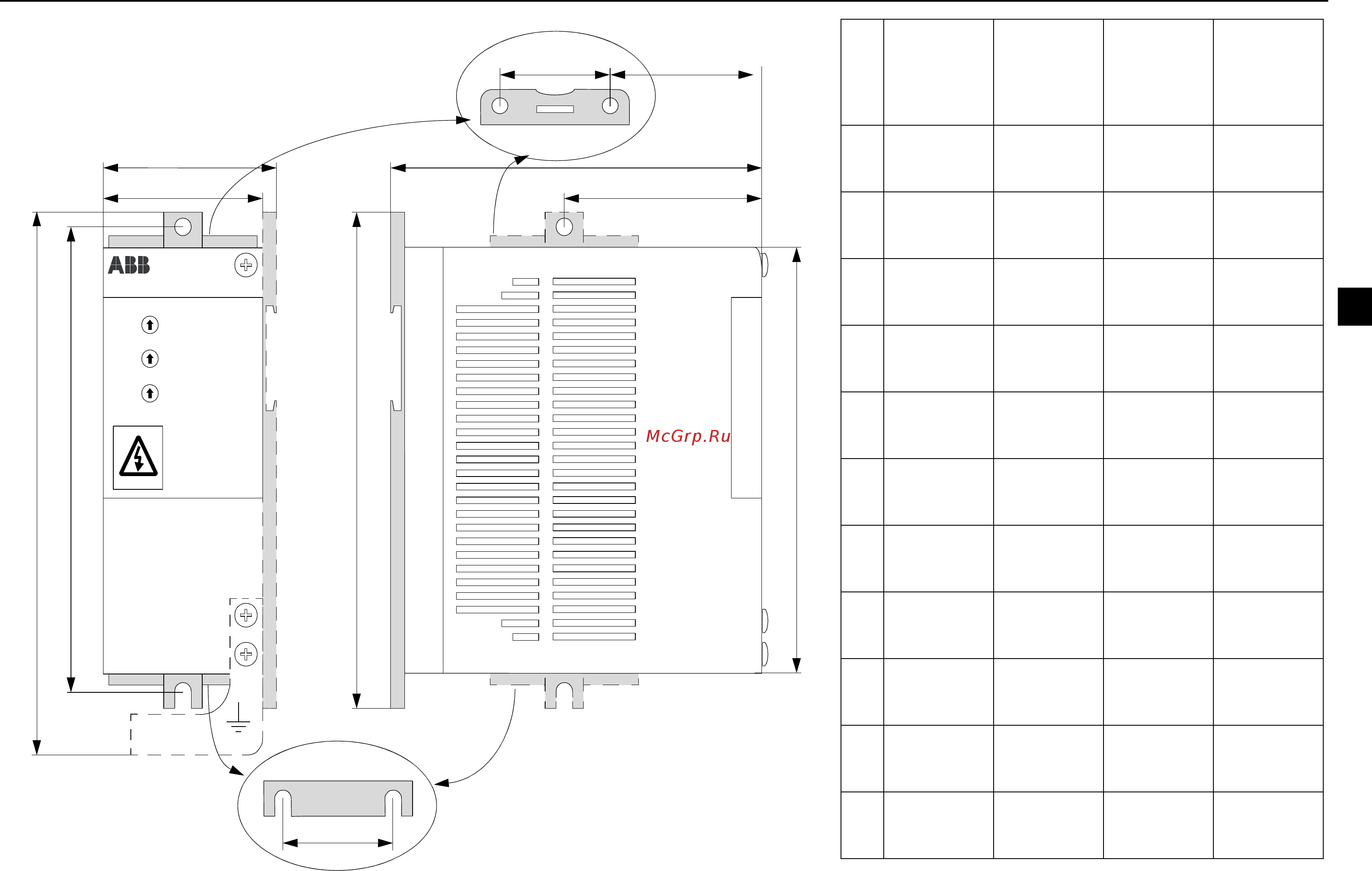 ABB ACS55-01N-02A2-1 [51/268] Abmessungen
