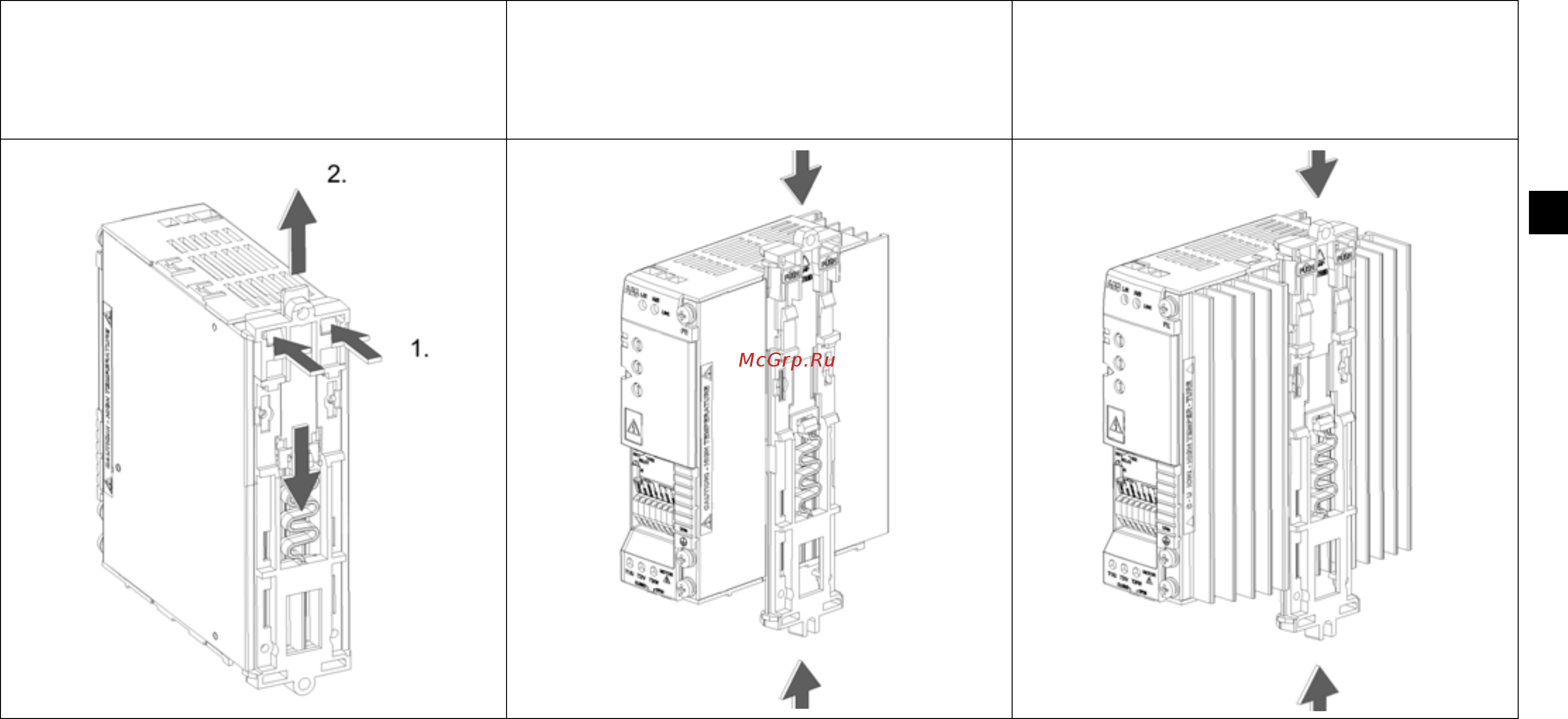 ABB ACS55-01N-01A4-2 [53/268] Aufstecken und abnehmen des wandmontageclips