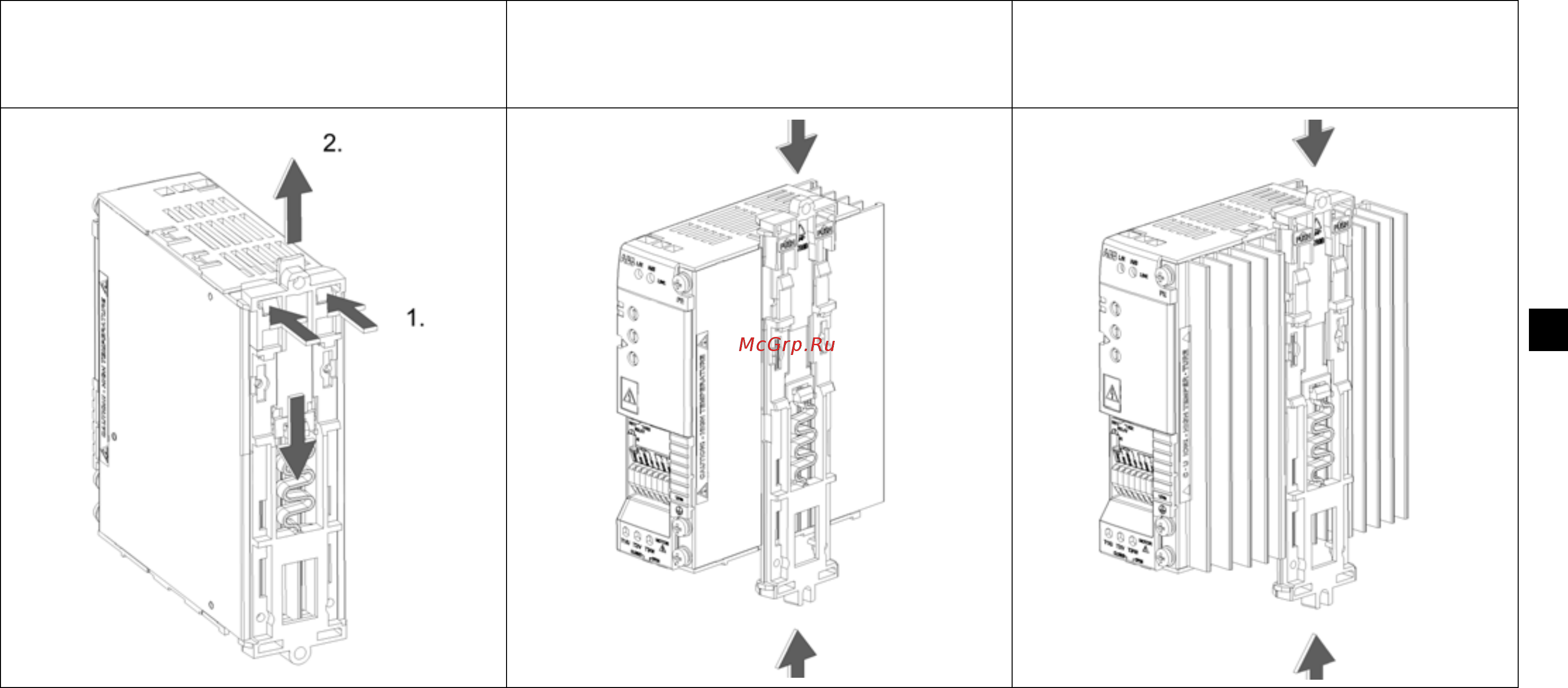 ABB ACS55-01N-01A4-2 [93/268] Asennuspidikkeen kiinnittäminen ja irrottaminen seinäasennuksessa