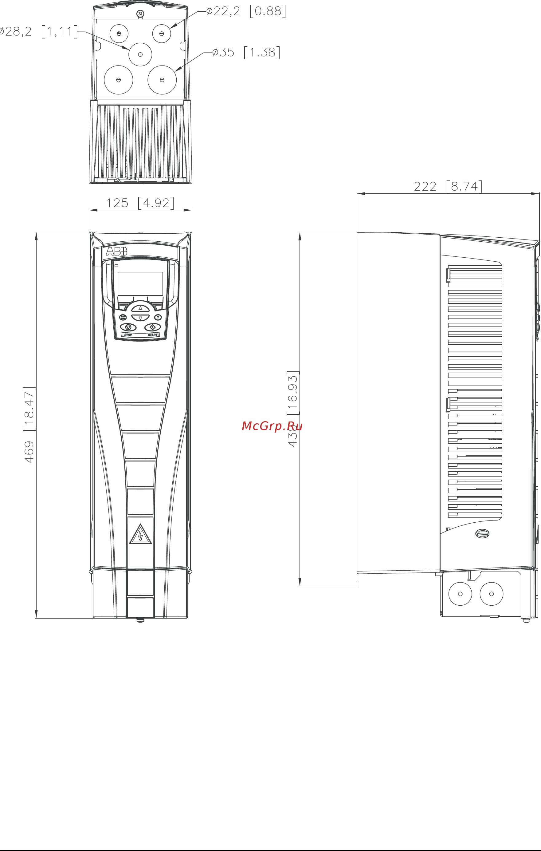 ABB ACH550-01-023A-4 [438/476] Frame size r2 ip21 ul type 1
