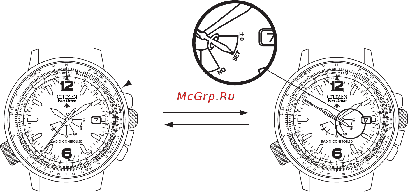 Citizen AS2020-53E [20/42] Setting the time difference in this case