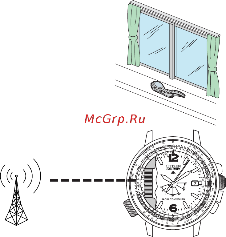 Citizen AS2020-53E [4/42] Check the reception result to determine whether or not radio waves have been received properly by pressing button a located at the 4 00 position once if the shorter end of the second hand points to h m or l this indicates that radio waves have been received properly the watch can now be used if the shorter end of the second hand points to no at the 5 00 position this means that radio waves were unable to be received properly if this happens perform radio wave reception using the free reception function