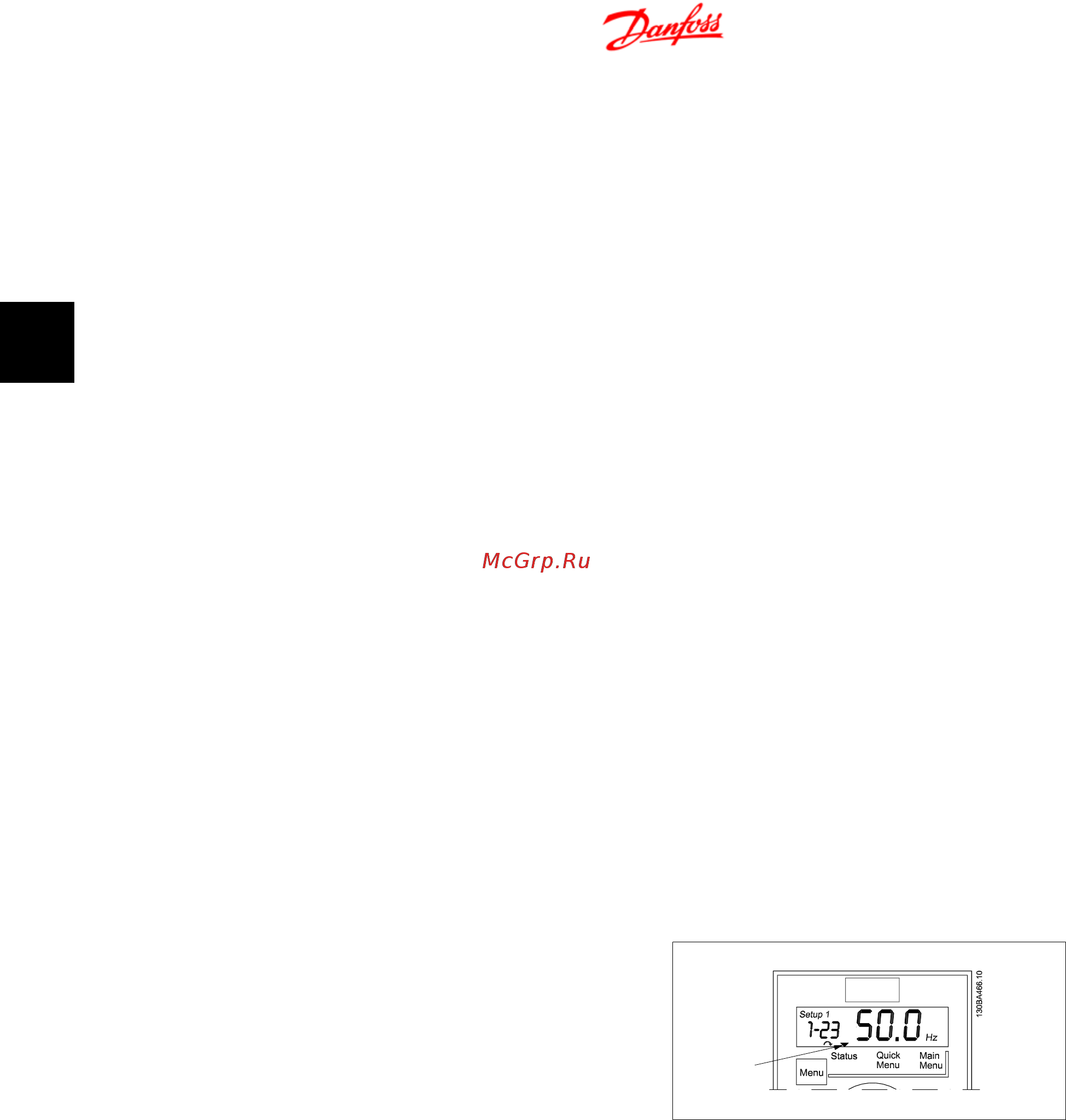 Danfoss Micro Drive FC-051P11K 11кВт, 23А, 380В [14/97] Меню status состояние