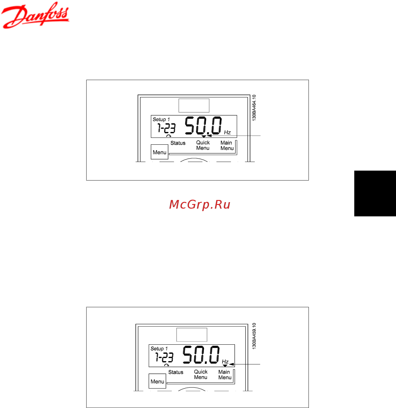 Danfoss Micro Drive FC-051P11K 11кВт, 23А, 380В [15/97] Главное меню