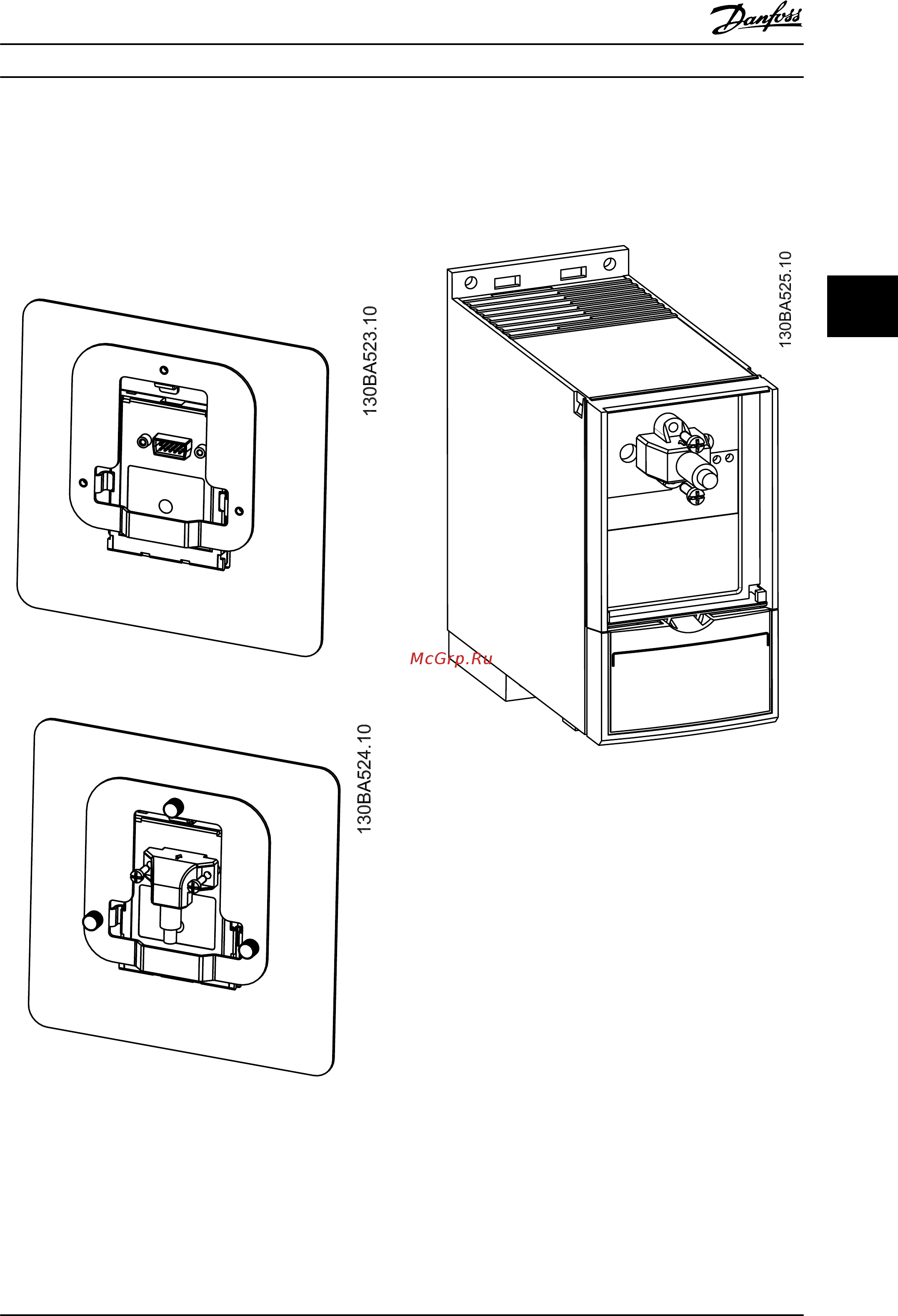 Danfoss Micro Drive FC-051P1K5 1.5кВт, 6.8А, 220В Руководство по проектированию онлайн [32/103] 454021