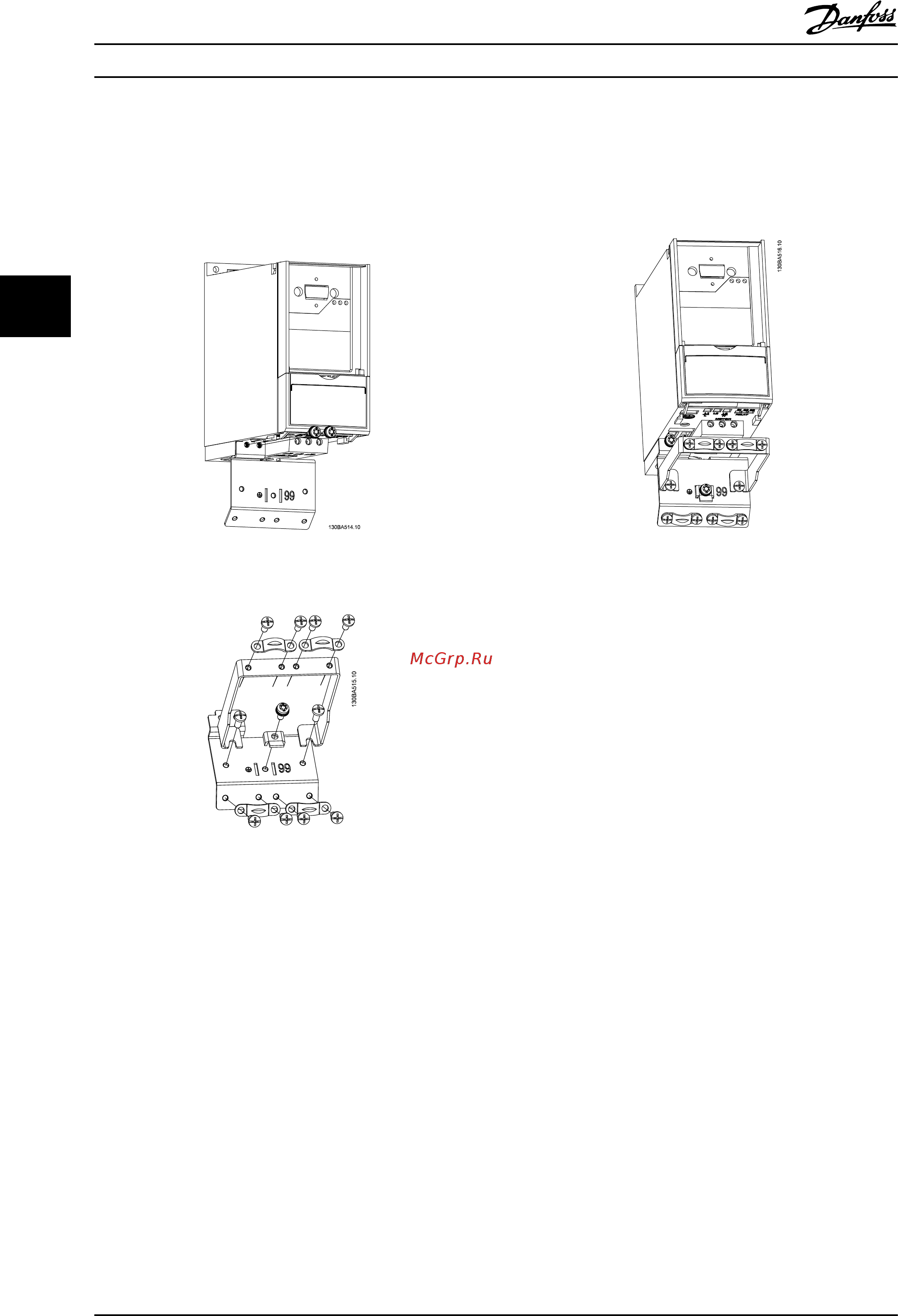 Danfoss Micro Drive FC-051P1K5 1.5кВт, 6.8А, 220В [37/103] Инструкция по монтажу развязывающей панели fc 51 для m1 и m2