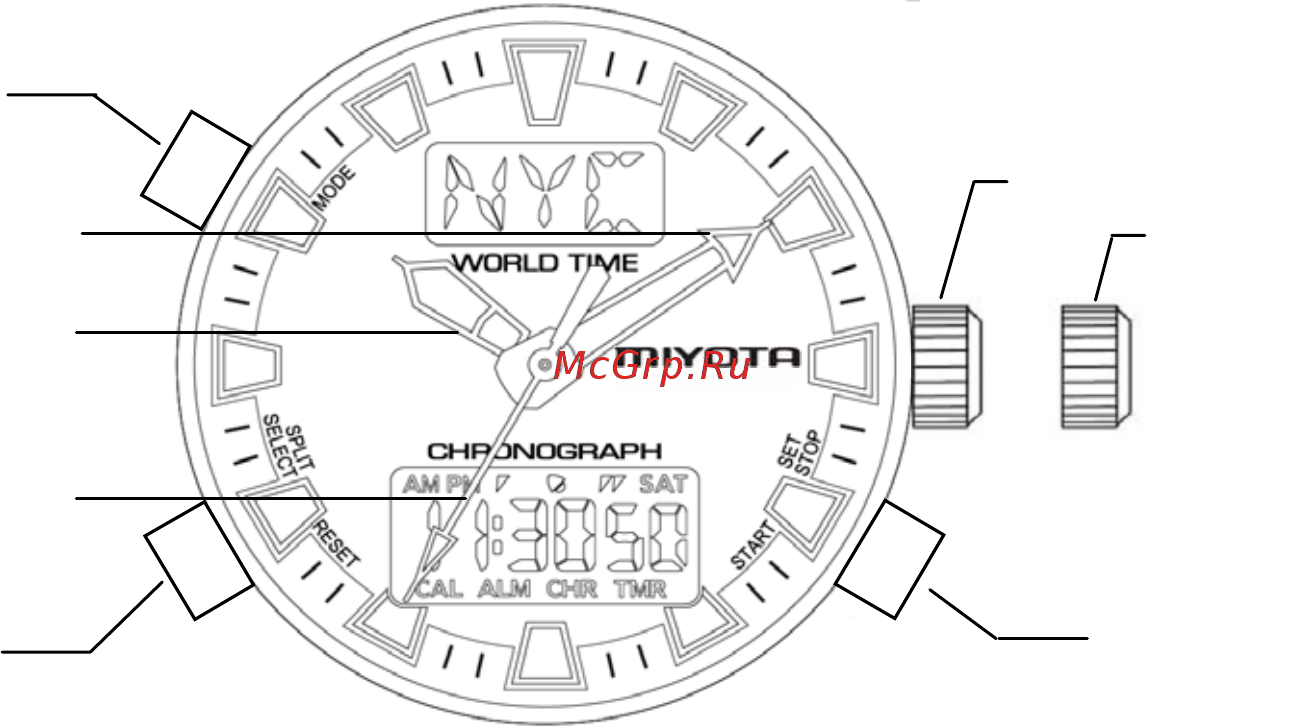 Festina F6738/E [10/80] How to set analog time