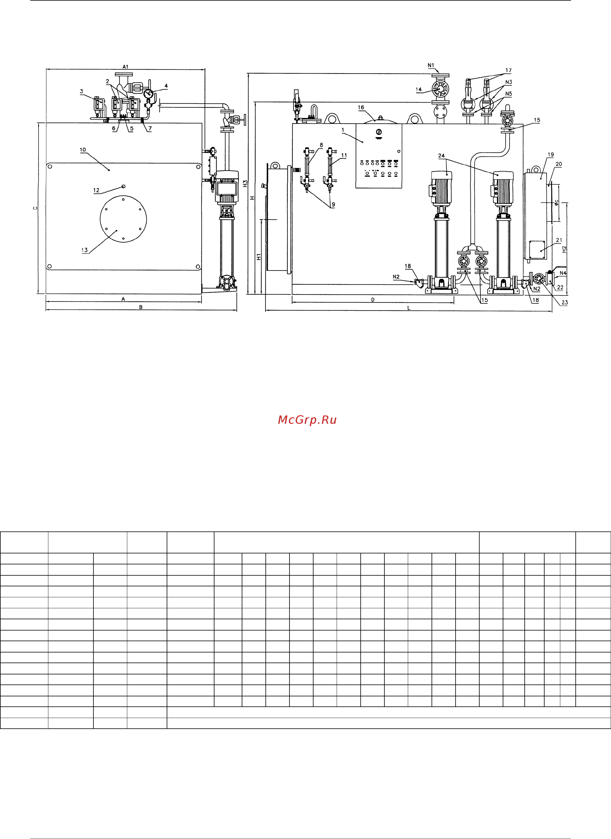 ICI Caldaie AX 1200 [4/24] Dati riferiti a pressione di progetto 12 bar данные относящиеся к расчетному давлению 12 бар