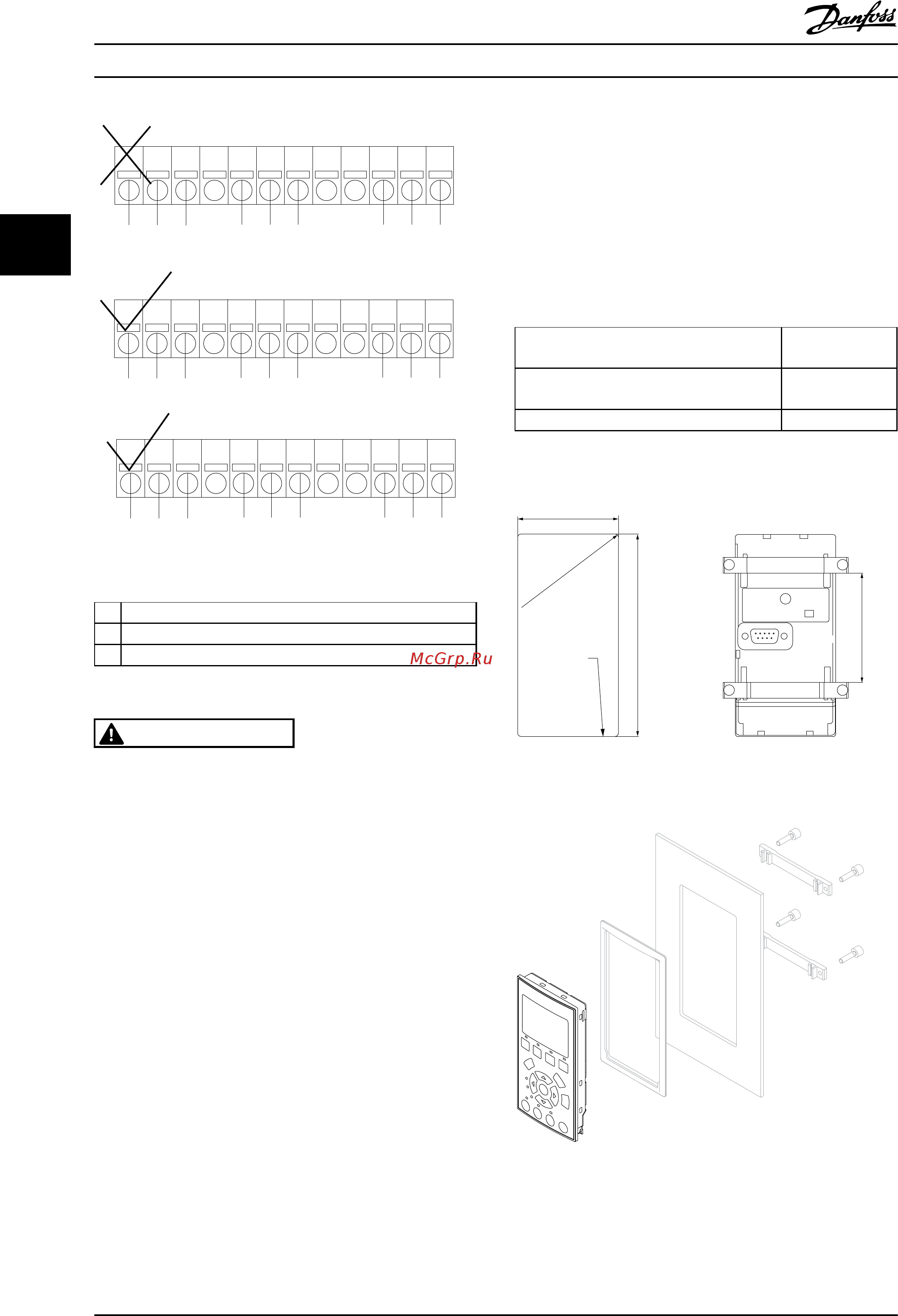 Danfoss VLT AQUA Drive FC-202P15KS2 [74/218] Внимание