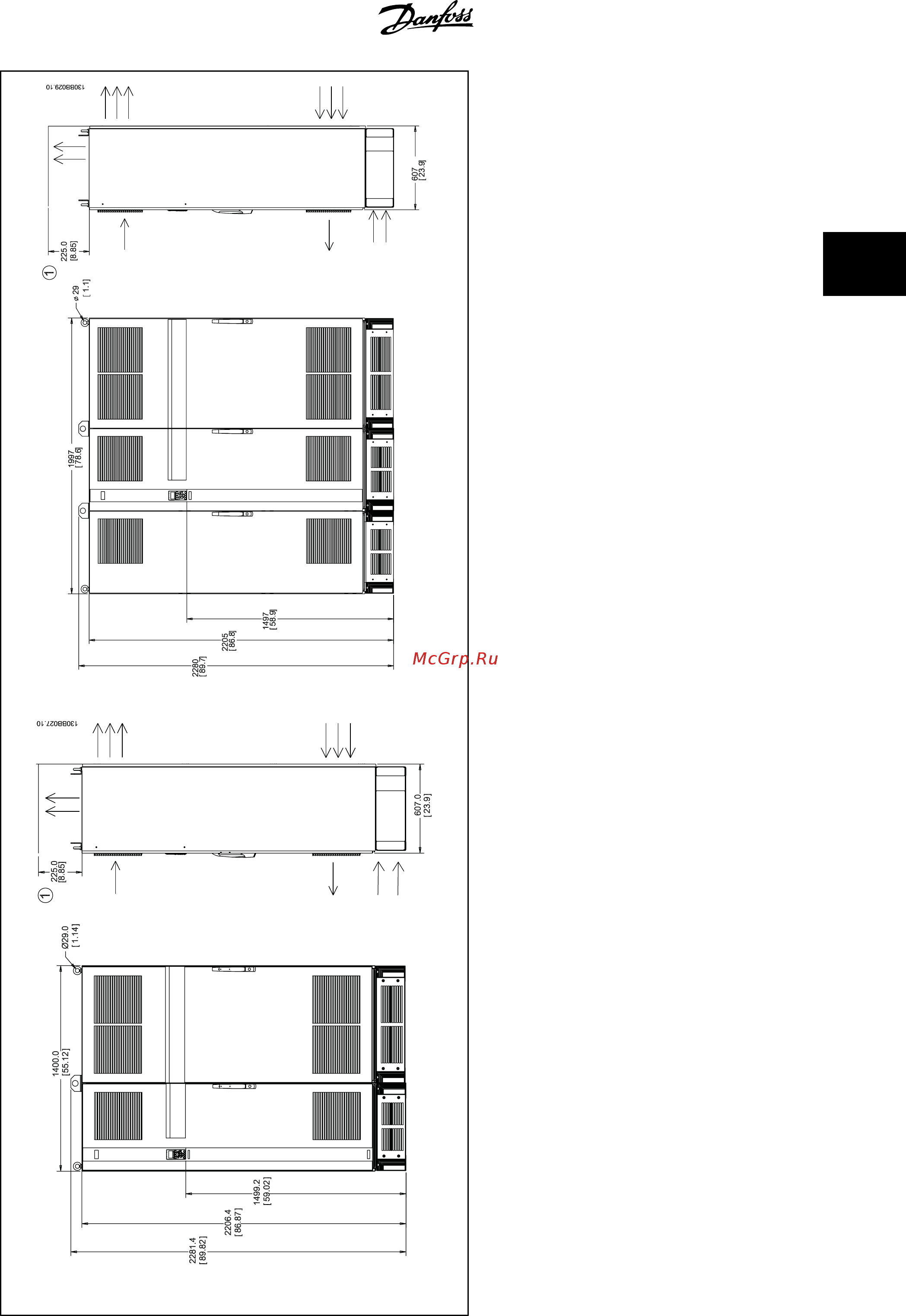 Danfoss VLT AQUA Drive FC-202P4K0T4 [21/196] Инструкции по эксплуатации vlt aqua high power 3 монтаж