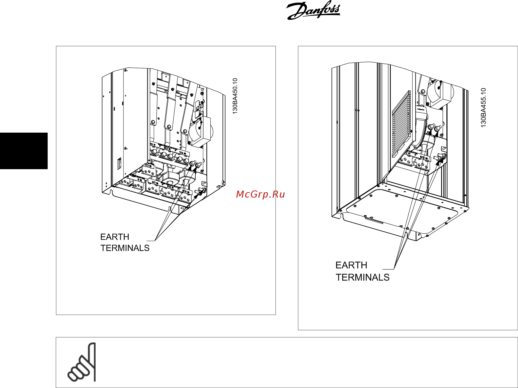 Danfoss VLT AQUA Drive FC-202P90KT4 [54/196] Монтаж