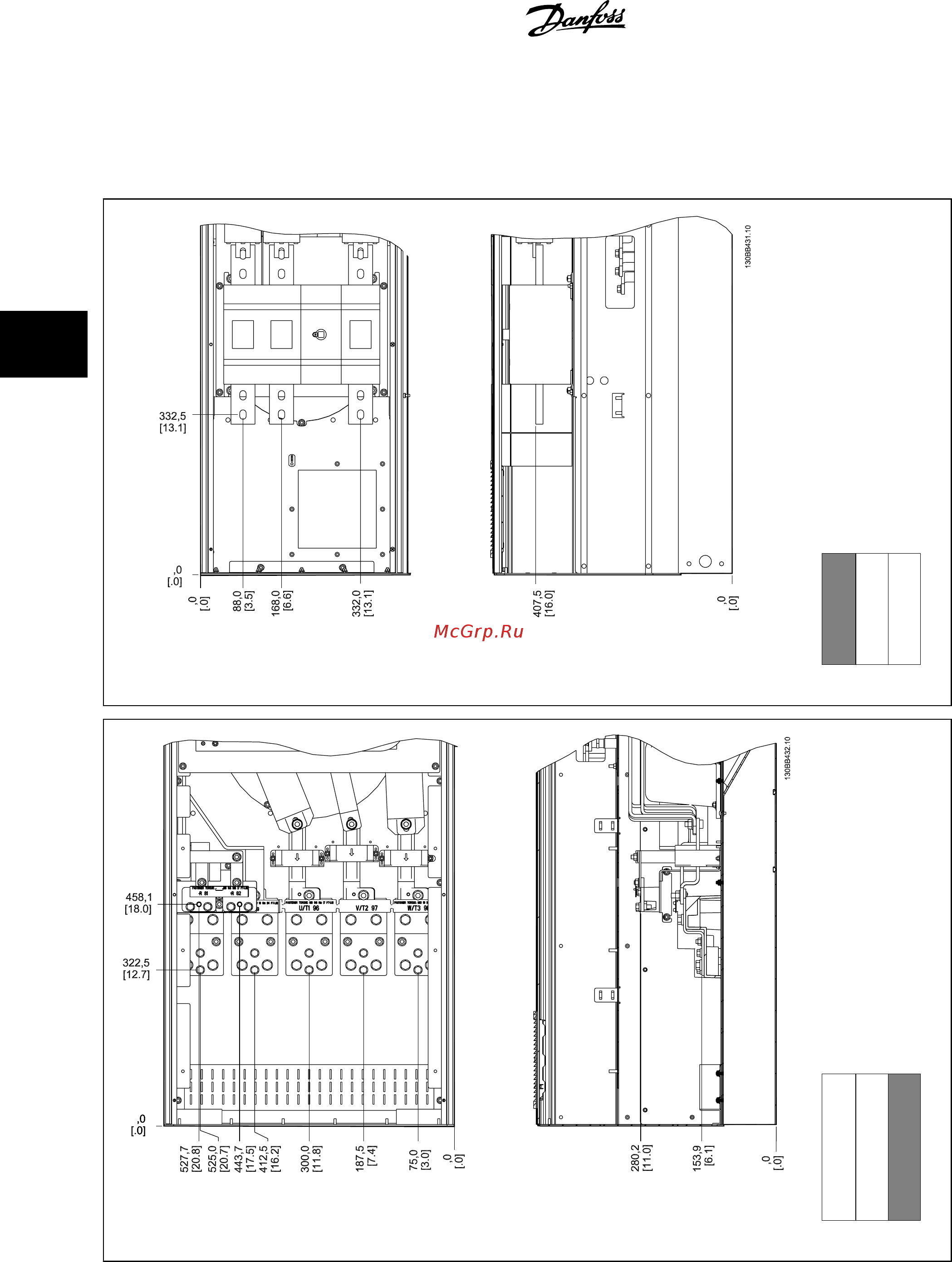 Danfoss VLT AQUA Drive FC-202P22KT4 [32/204] Монтаж
