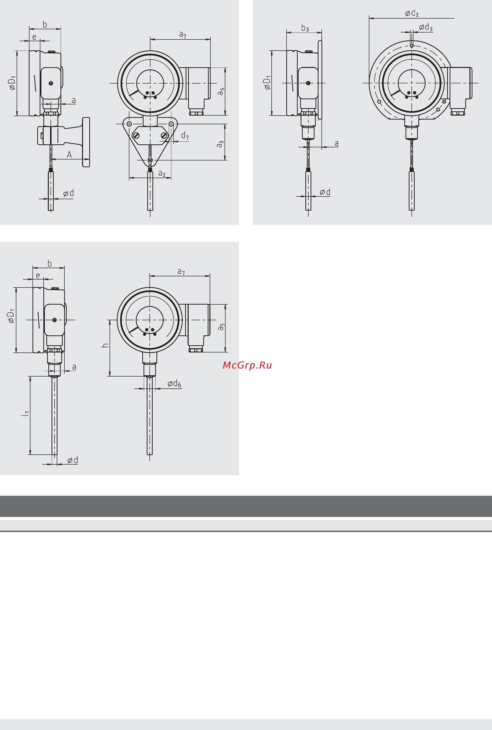 WIKA TGT70 [5/6] Размеры в мм