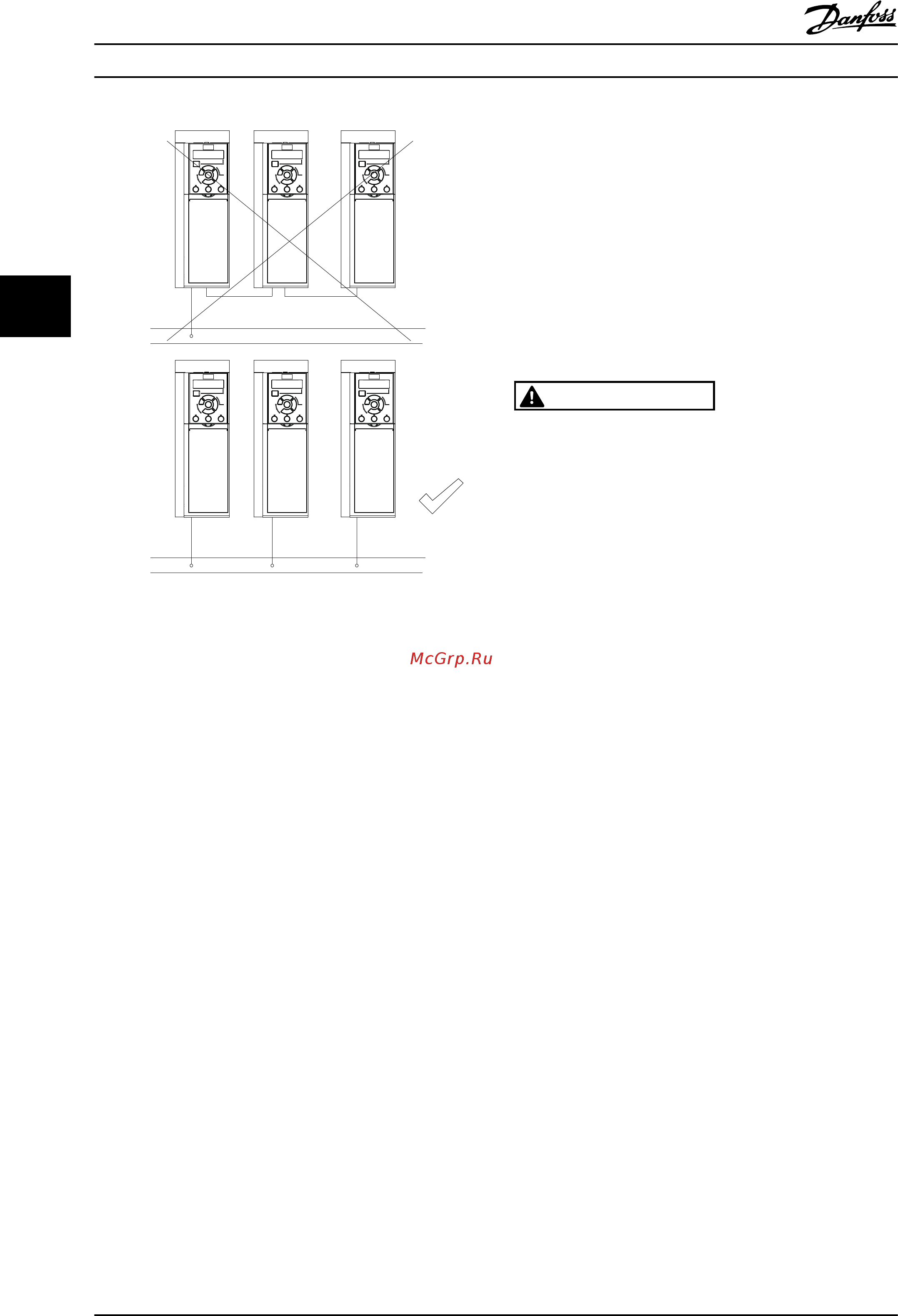Danfoss VLT Automation Drive FC360 134F2997 [20/60] Внимание