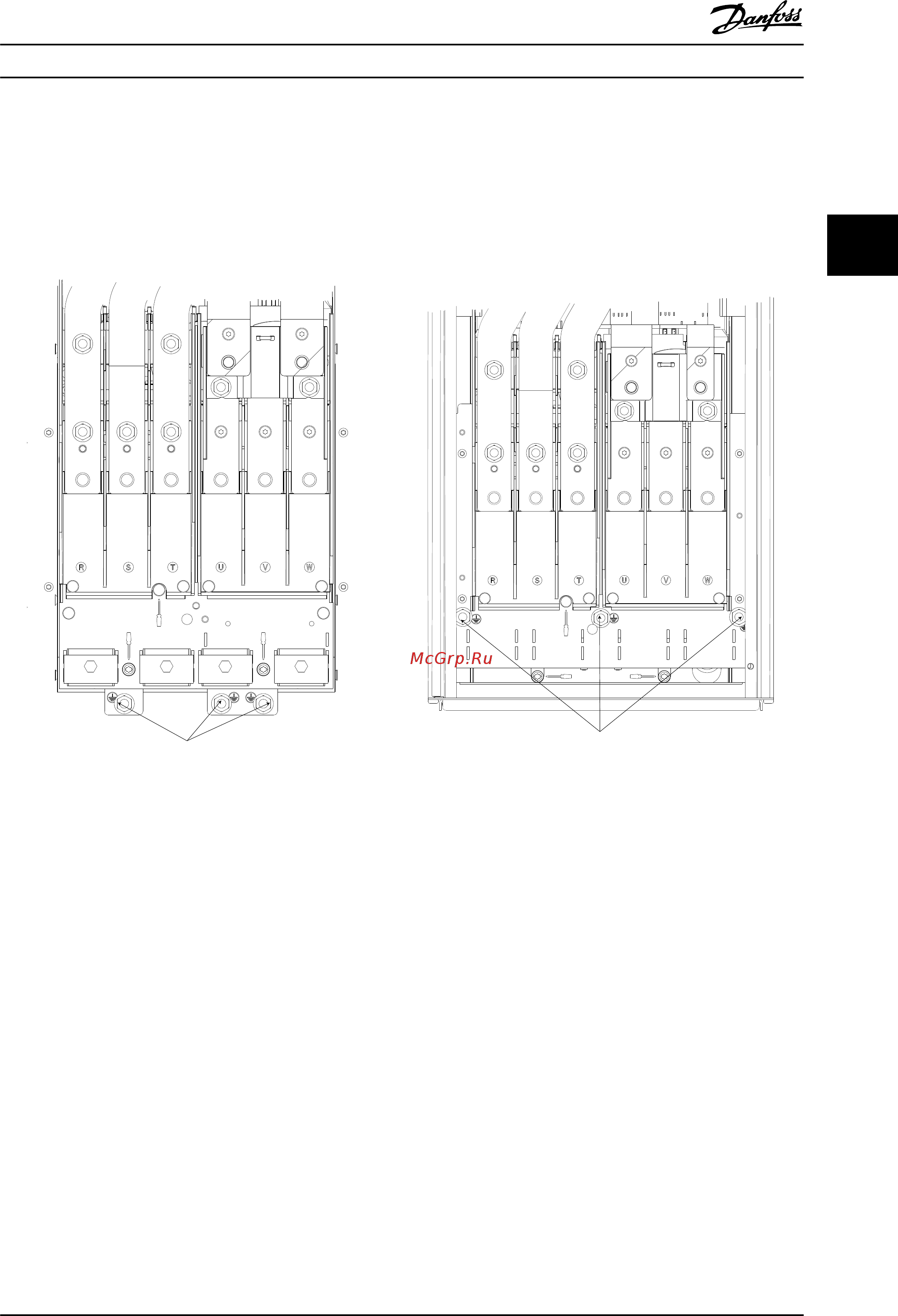 Danfoss VLT Refrigeration Drive FC-103N250 [14/77] Earthing grounding ip20 enclosures