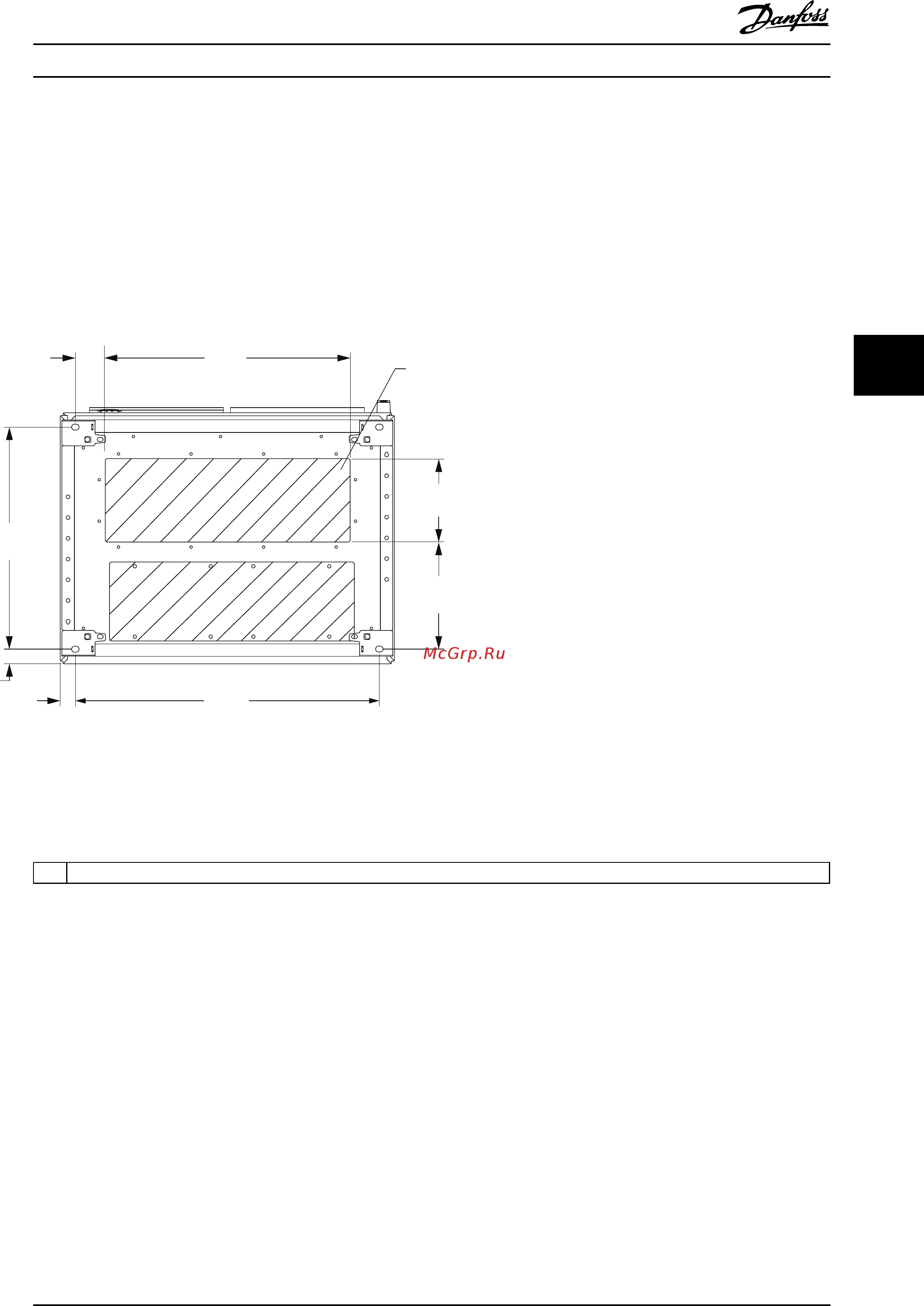 Danfoss VLT HVAC Drive FC-102P11KT4 [125/254] Ввод с использованием уплотнения кабелепровода 12 импульсный ip21 nema 1 и ip54 nema12