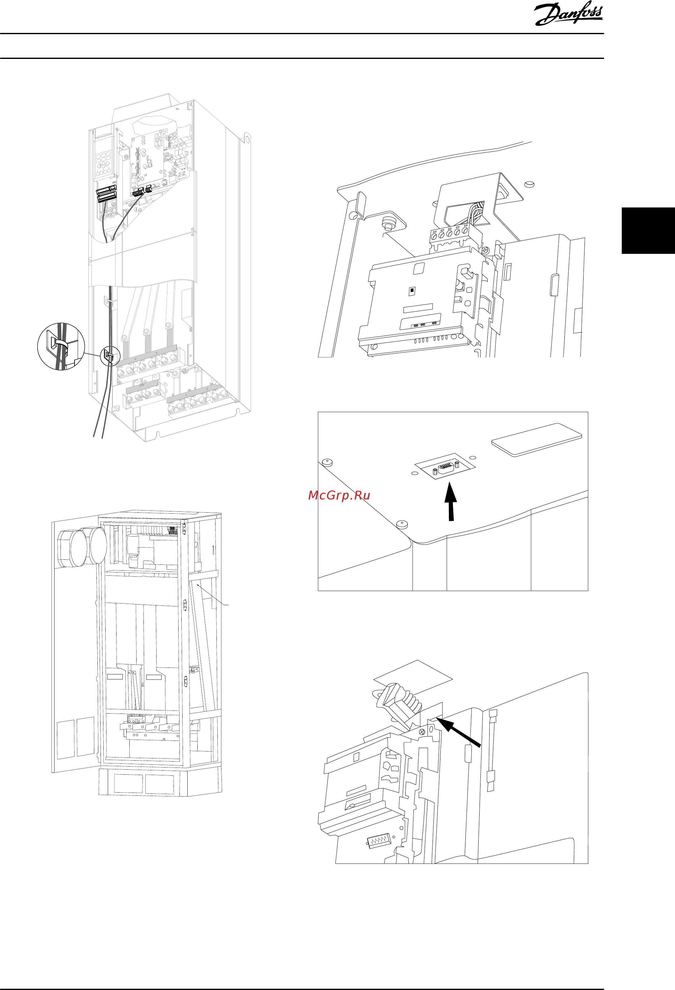 Danfoss VLT HVAC Drive FC-102P45KT4 [57/146] Номер комплекта для верхнего подключения периферийной шины 176f1742