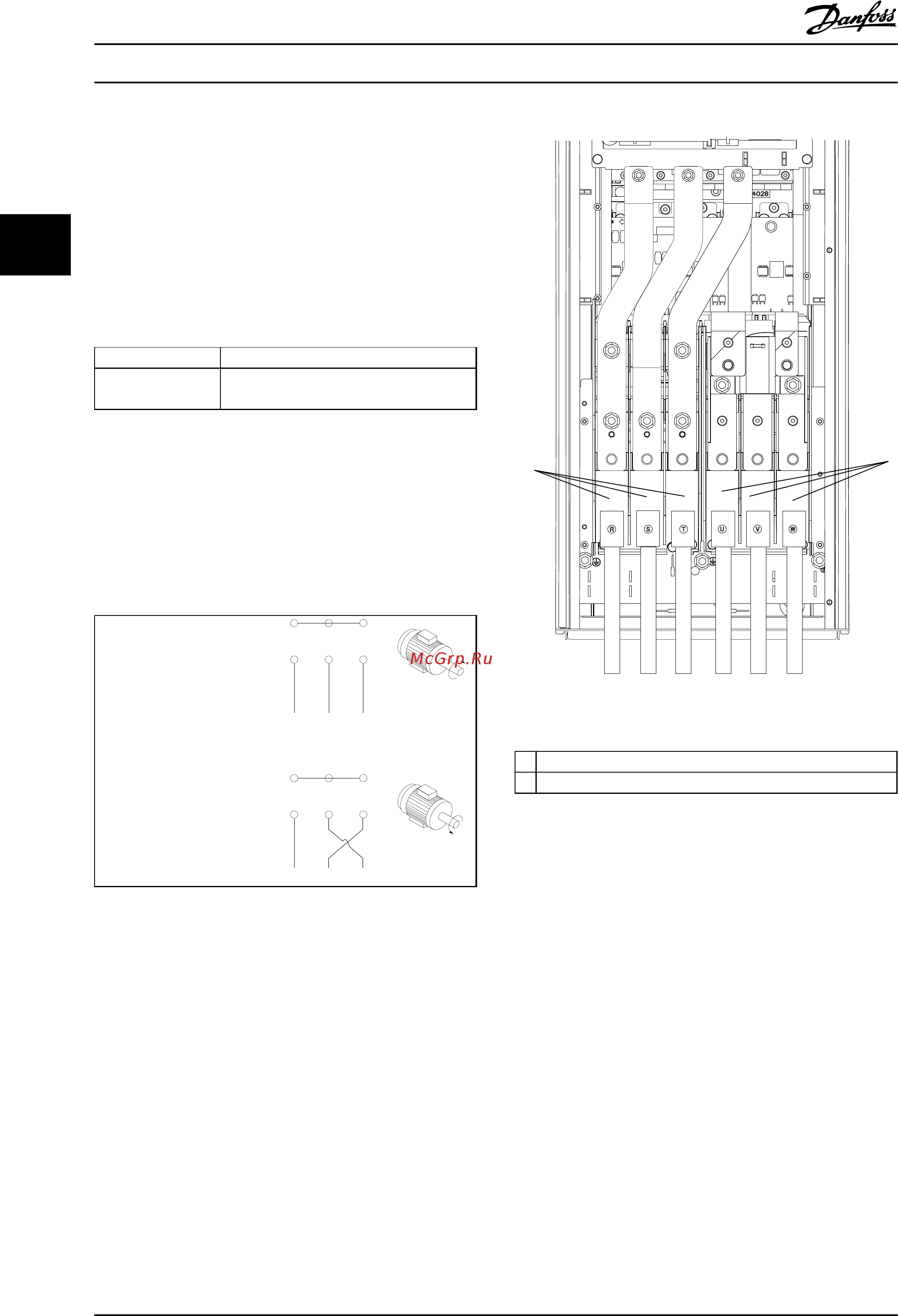 Danfoss VLT HVAC Drive FC-102P18KT2 [32/100] Кабель электродвигателя