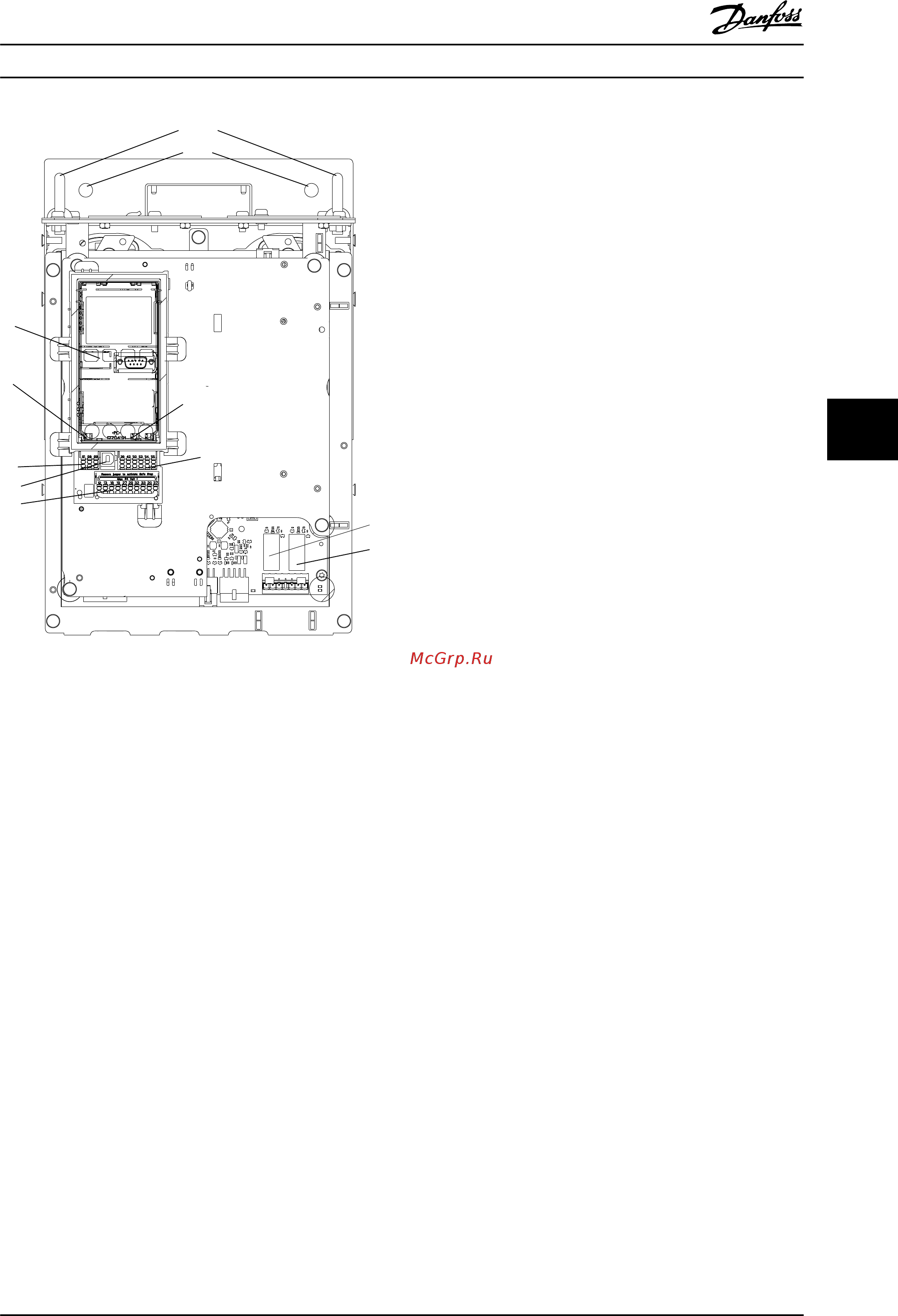 Danfoss VLT HVAC Drive FC-102P45KT4 [135/220] Монтаж с учетом требований эмс