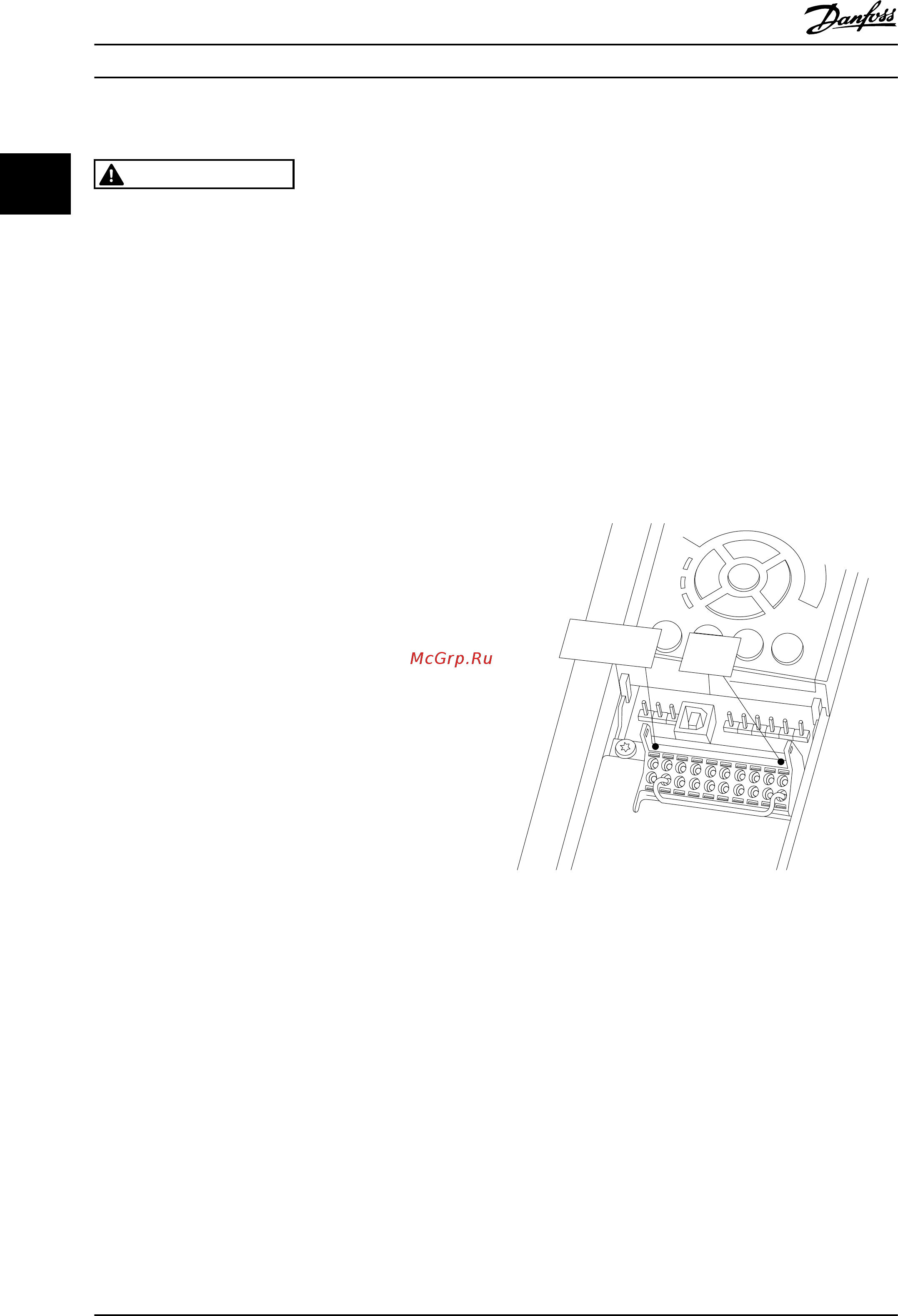 Danfoss VLT HVAC Drive FC-102P3K7T2 [20/220] Внимание