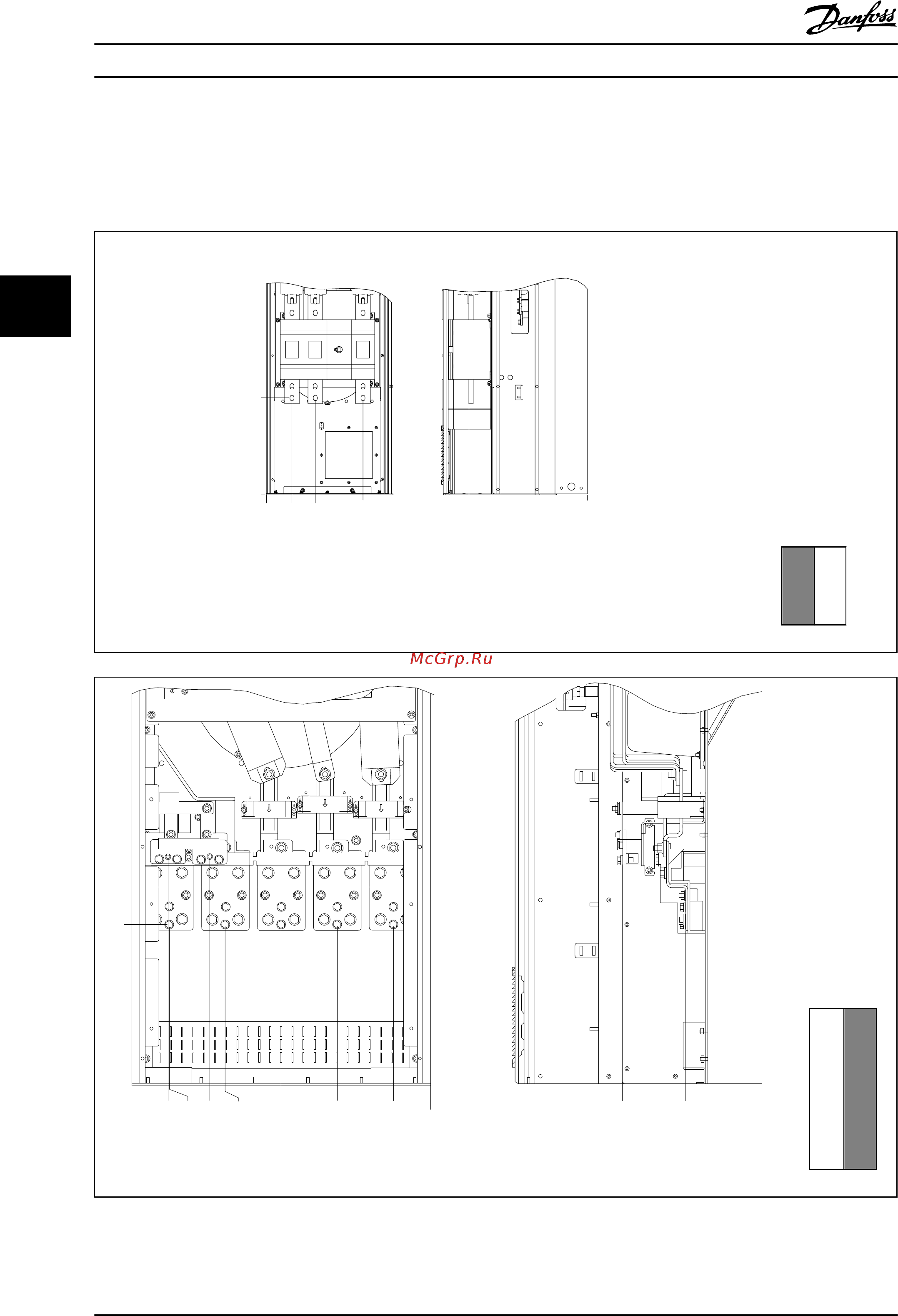 Danfoss VLT Automation Drive FC-301P1K1T2 [22/177] Расположение клемм типоразмер f9