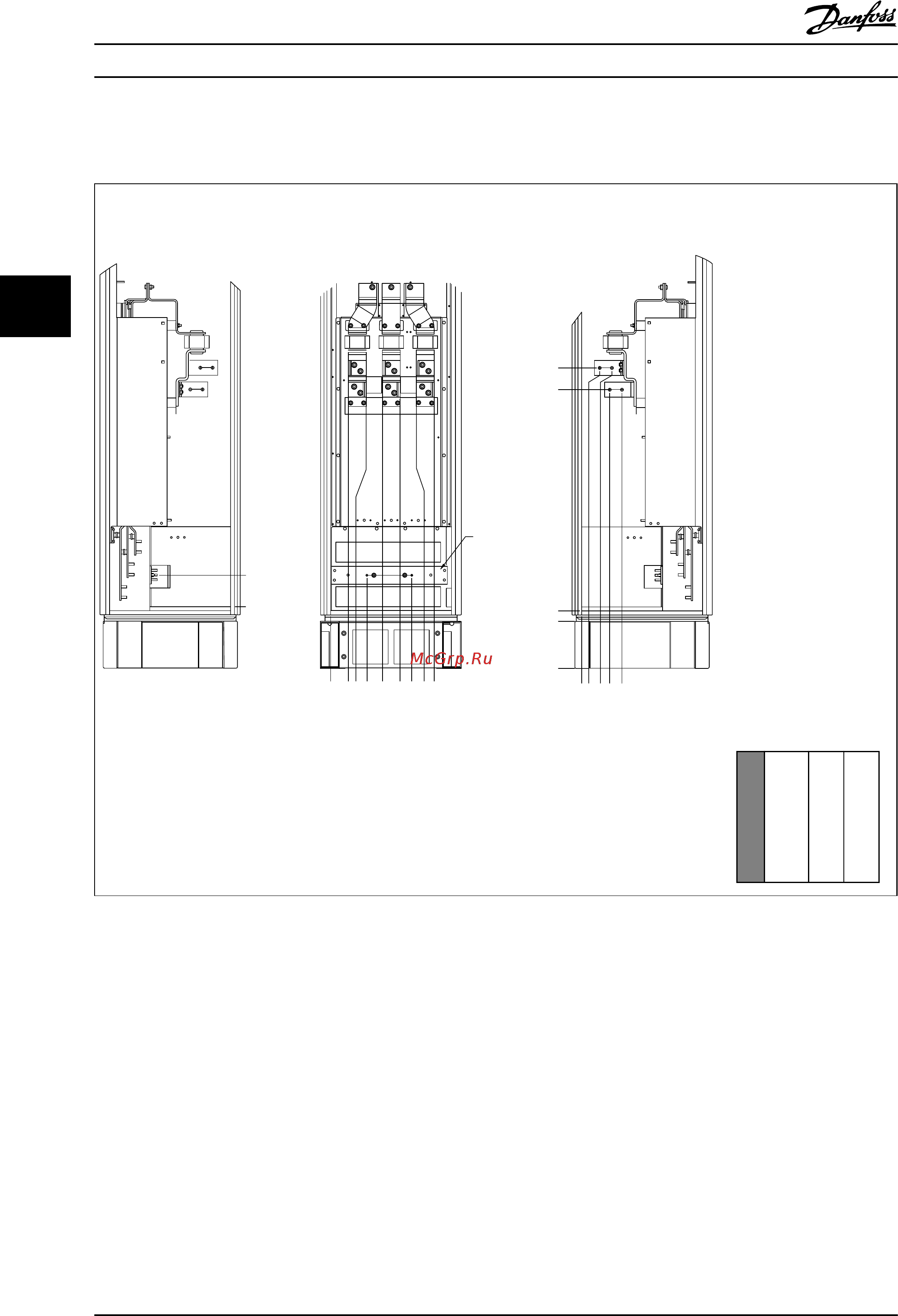 Danfoss VLT Automation Drive FC-301P1K5T4 [24/177] Расположение клемм типоразмер f18