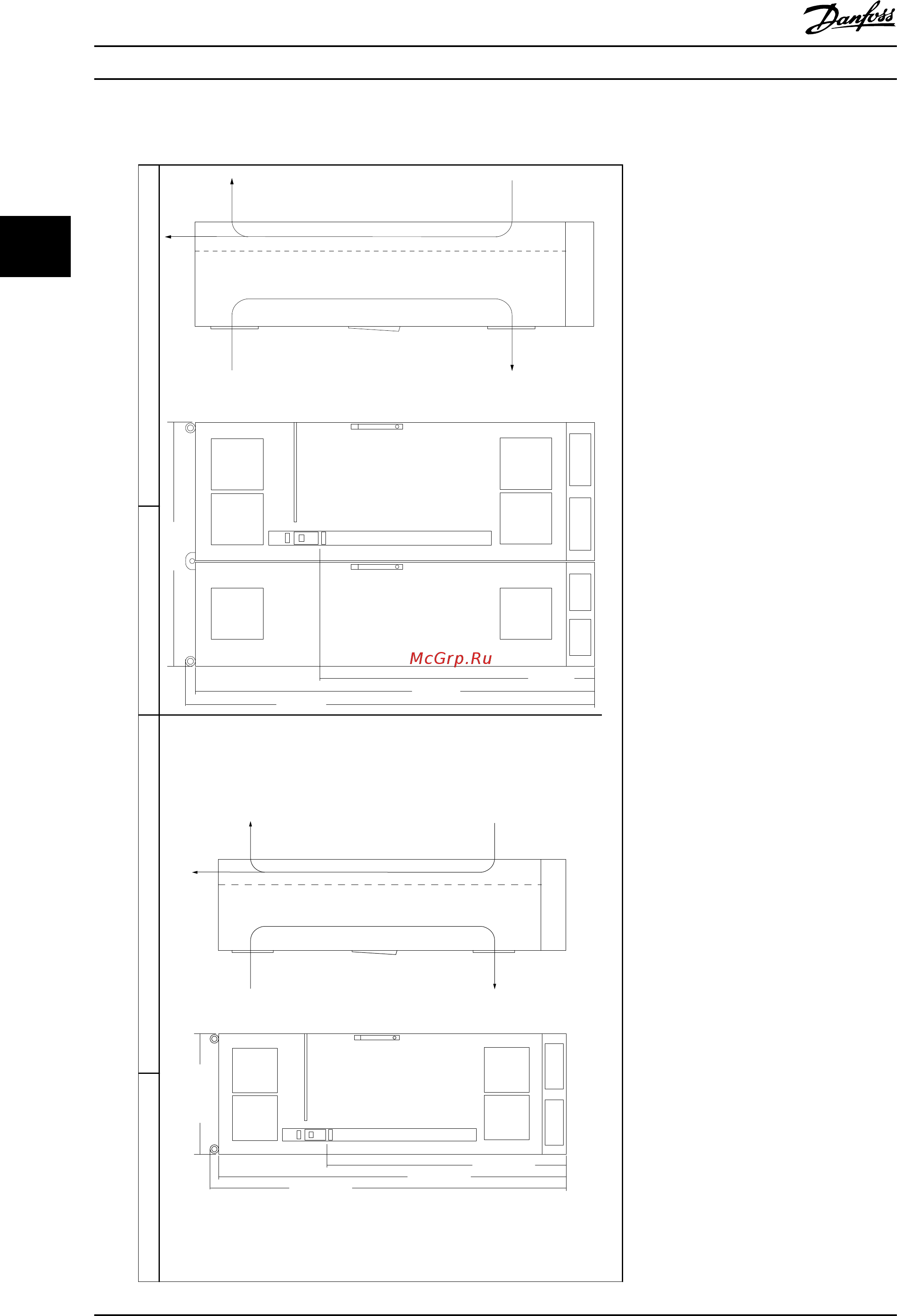 Danfoss VLT Automation Drive FC-302P22KT5 [14/106] Габаритные и присоединительные размеры