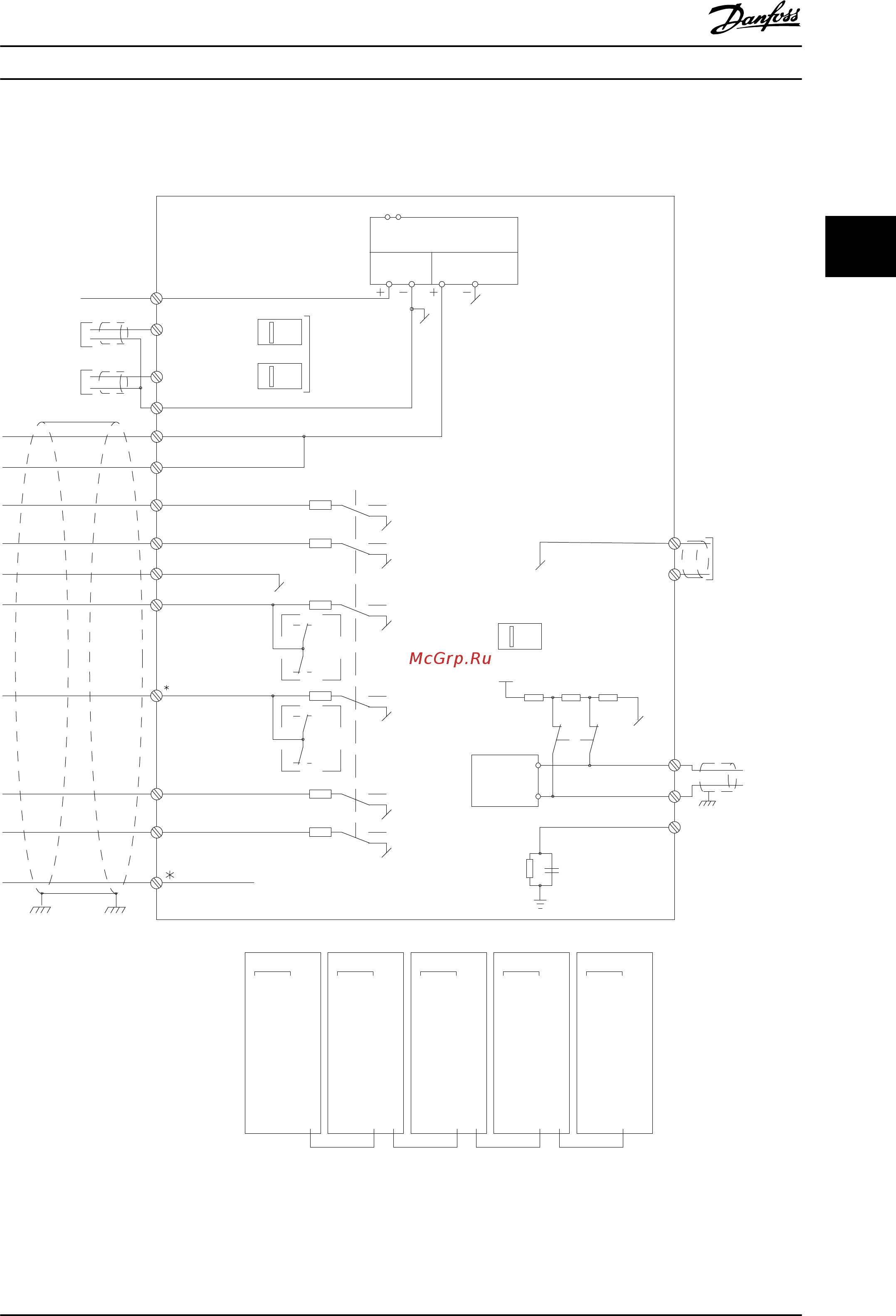 Danfoss VLT Automation Drive FC-302P710T5 [57/106] Электрический монтаж кабели управления