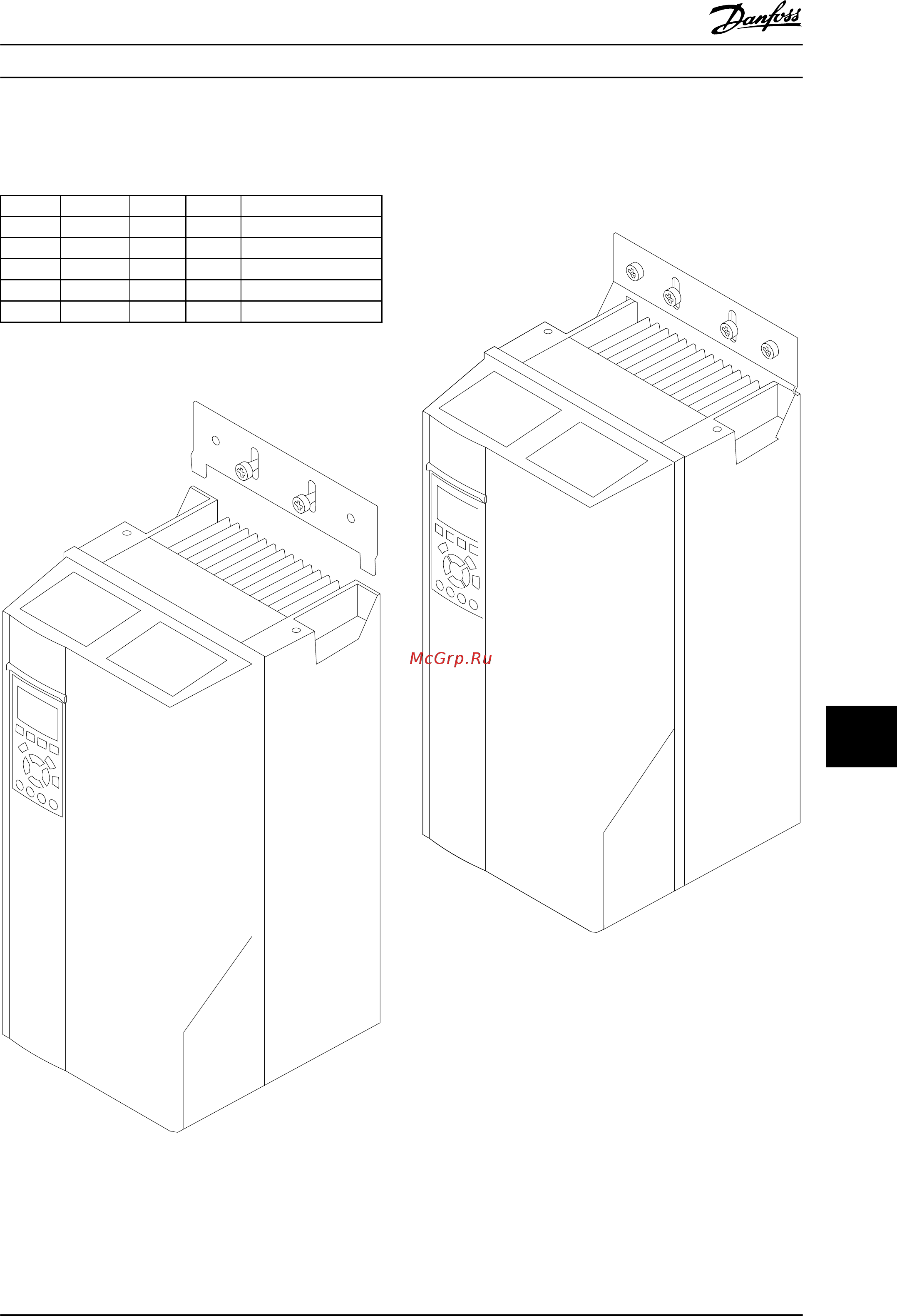 Danfoss VLT Automation Drive FC-301P1K5T2 [189/216] Дополнительные устройства и руководство по проектированию