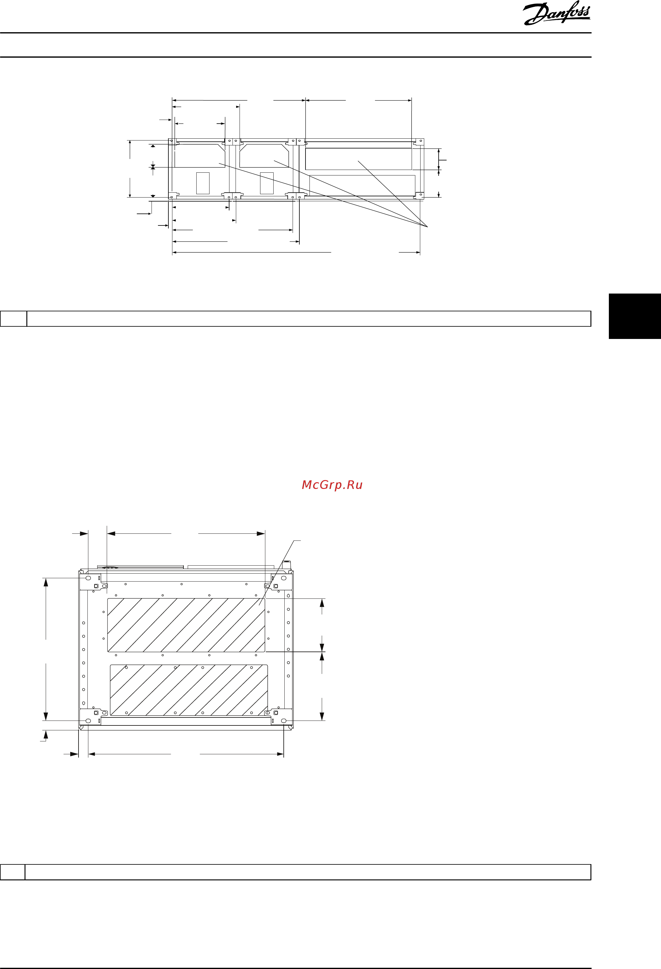 Danfoss VLT Automation Drive FC-302P500T5 [179/306] Ввод с использованием уплотнения кабелепровода 12 импульсный ip21 nema 1 и ip54 nema12