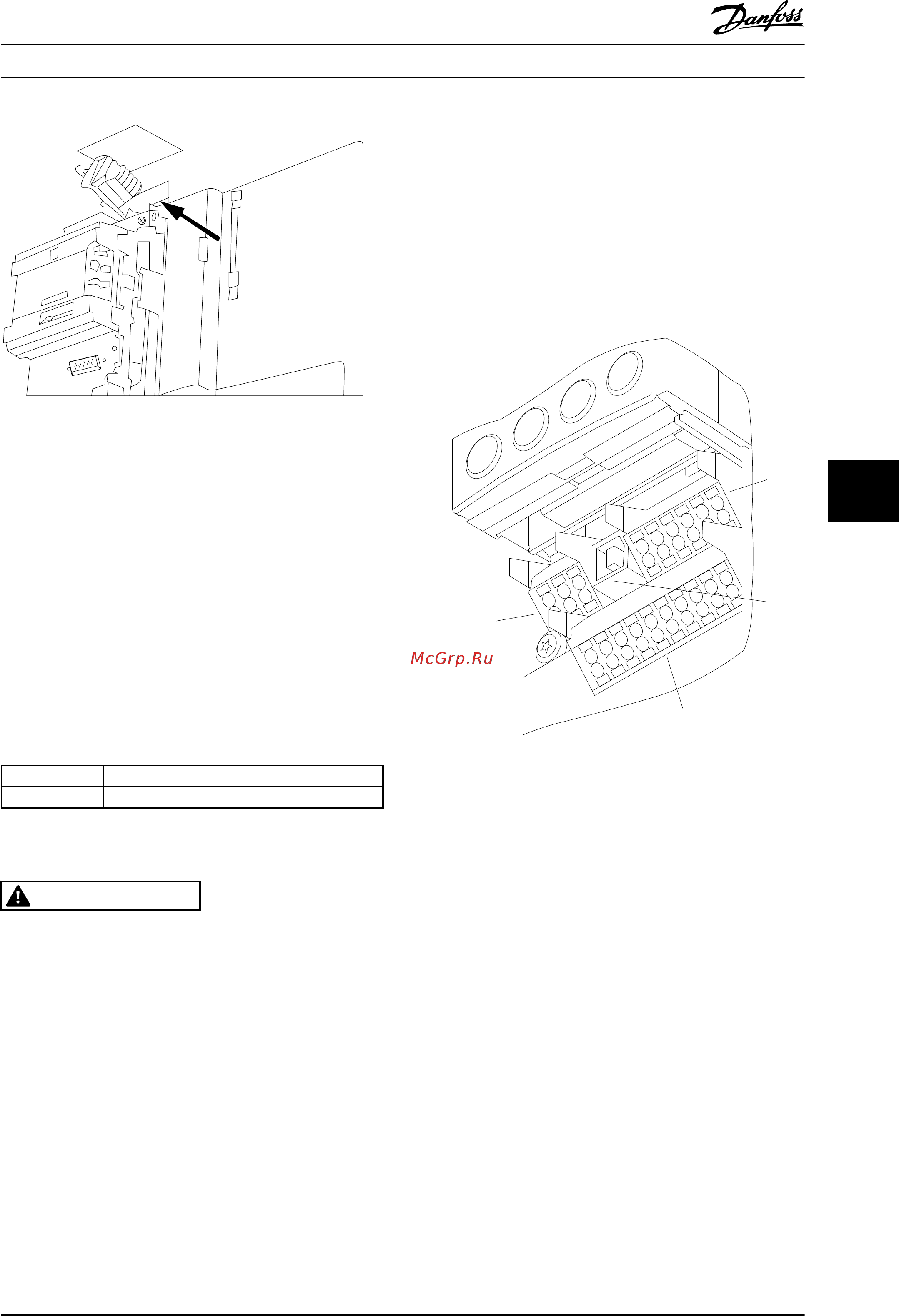Danfoss VLT Automation Drive FC-302P800T5 [233/306] Внимание