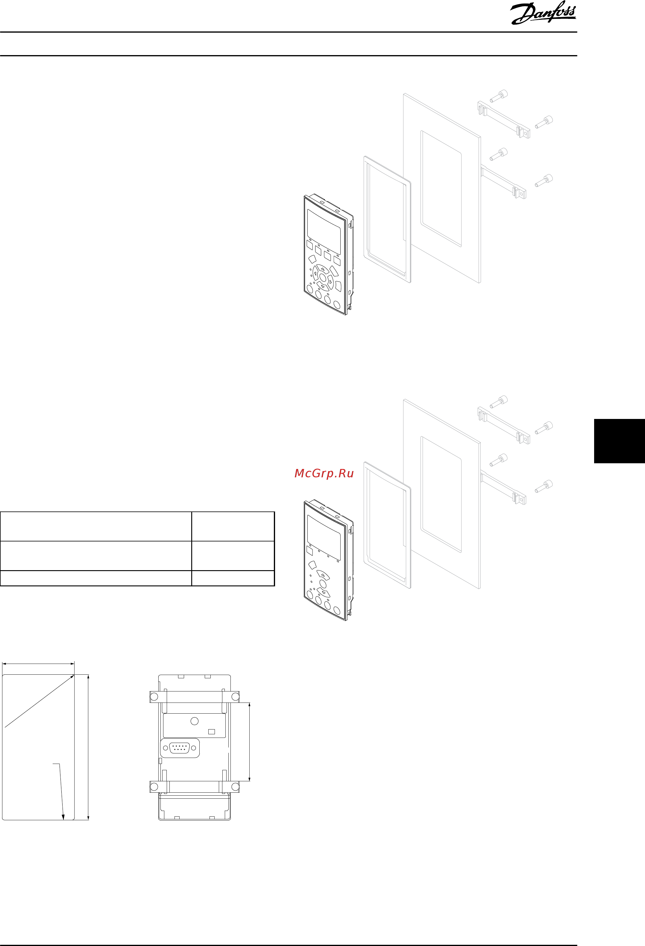 Danfoss VLT Automation Drive FC-302N200KT5 [273/306] Комплект для монтажа панели местного управления lcp