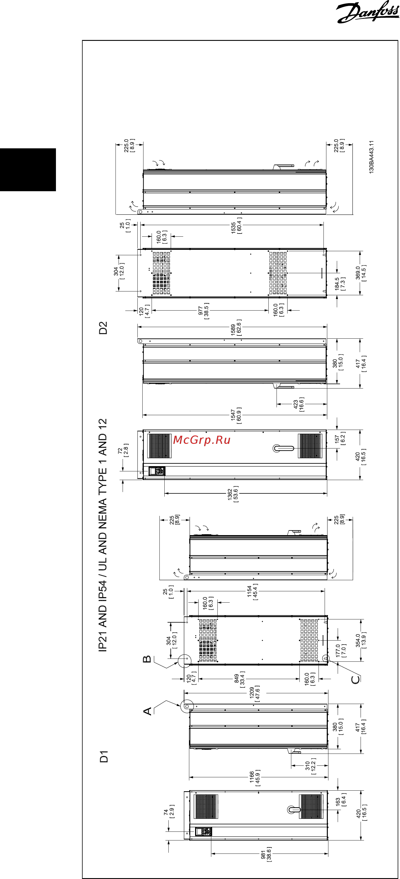 Danfoss VLT Automation Drive FC-302P710T5 Инструкция по эксплуатации 2 онлайн [16/145] 455354